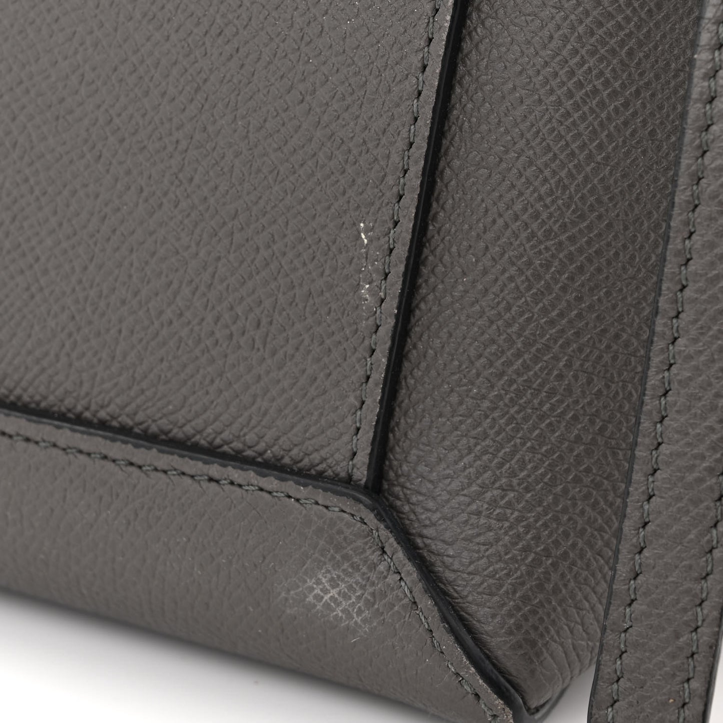 Grained Calfskin Micro Belt Bag Grey