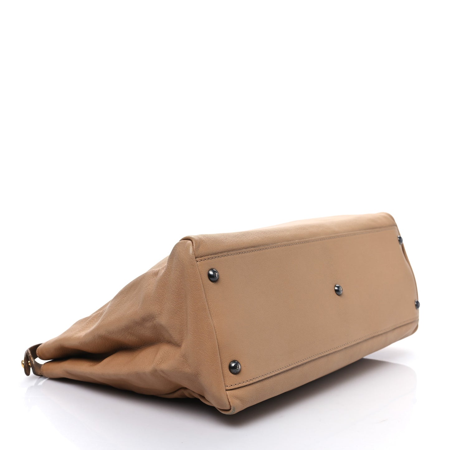 Goatskin Large Peekaboo Iconic Satchel Latte