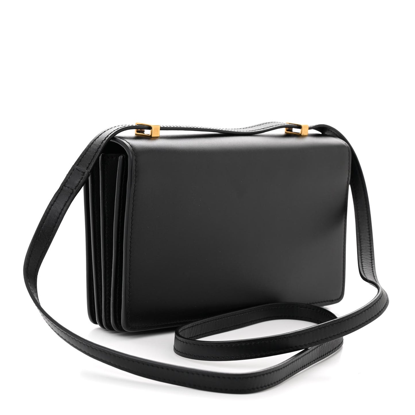 Calfskin Monogram Small Dylan Shoulder Bag Black