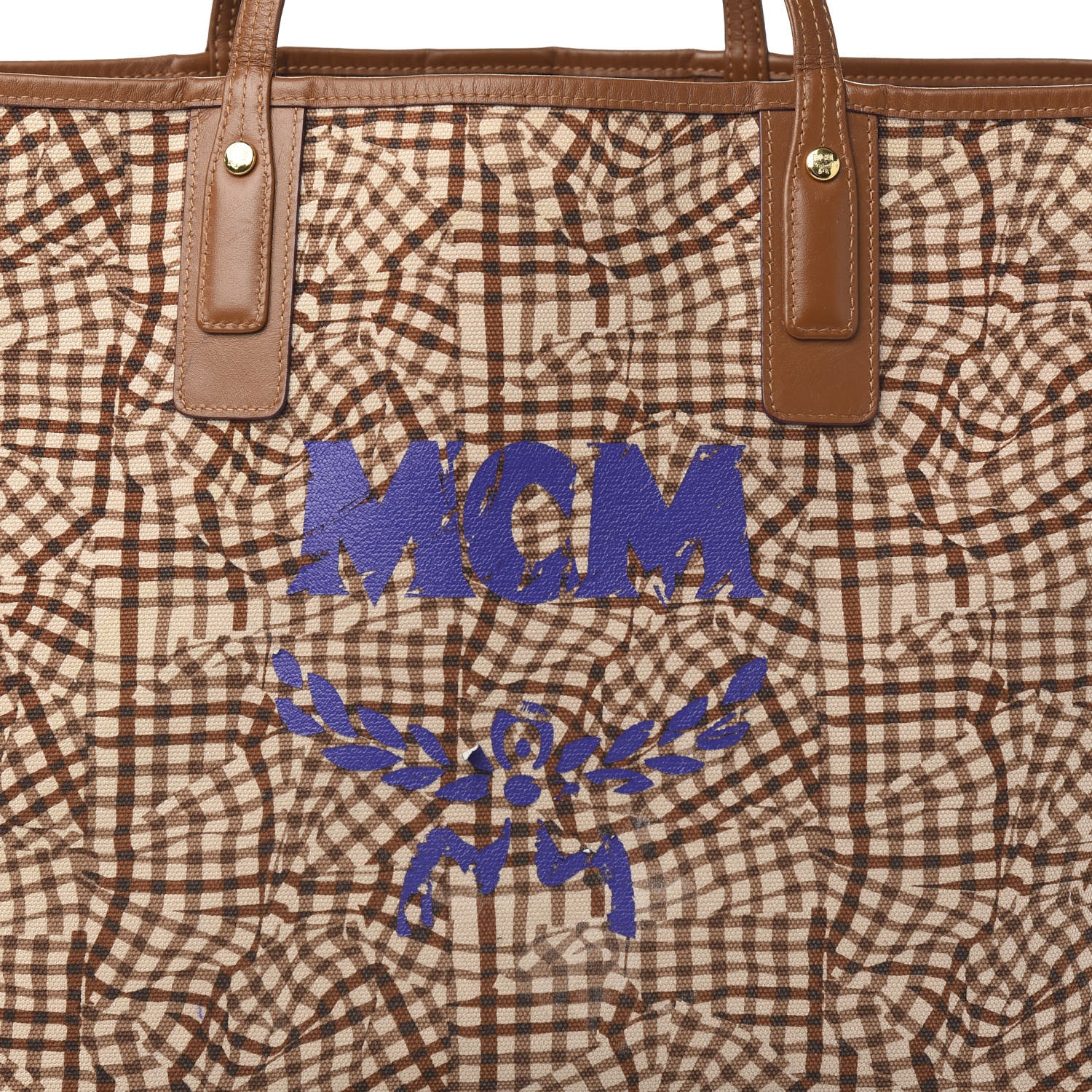 MCM Visetos Large Liz Reversible Shopper Tote Cognac 16 of 16