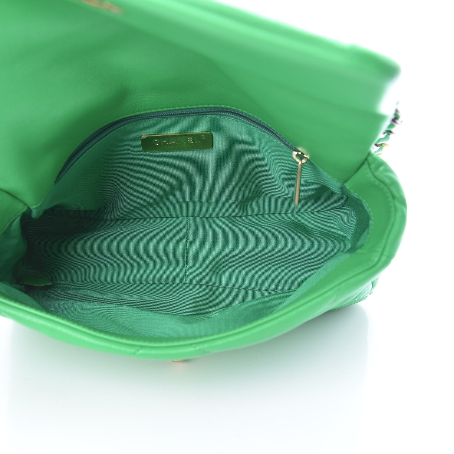 Chanel Lambskin Quilted Medium 19 Flap Green 4 of 11