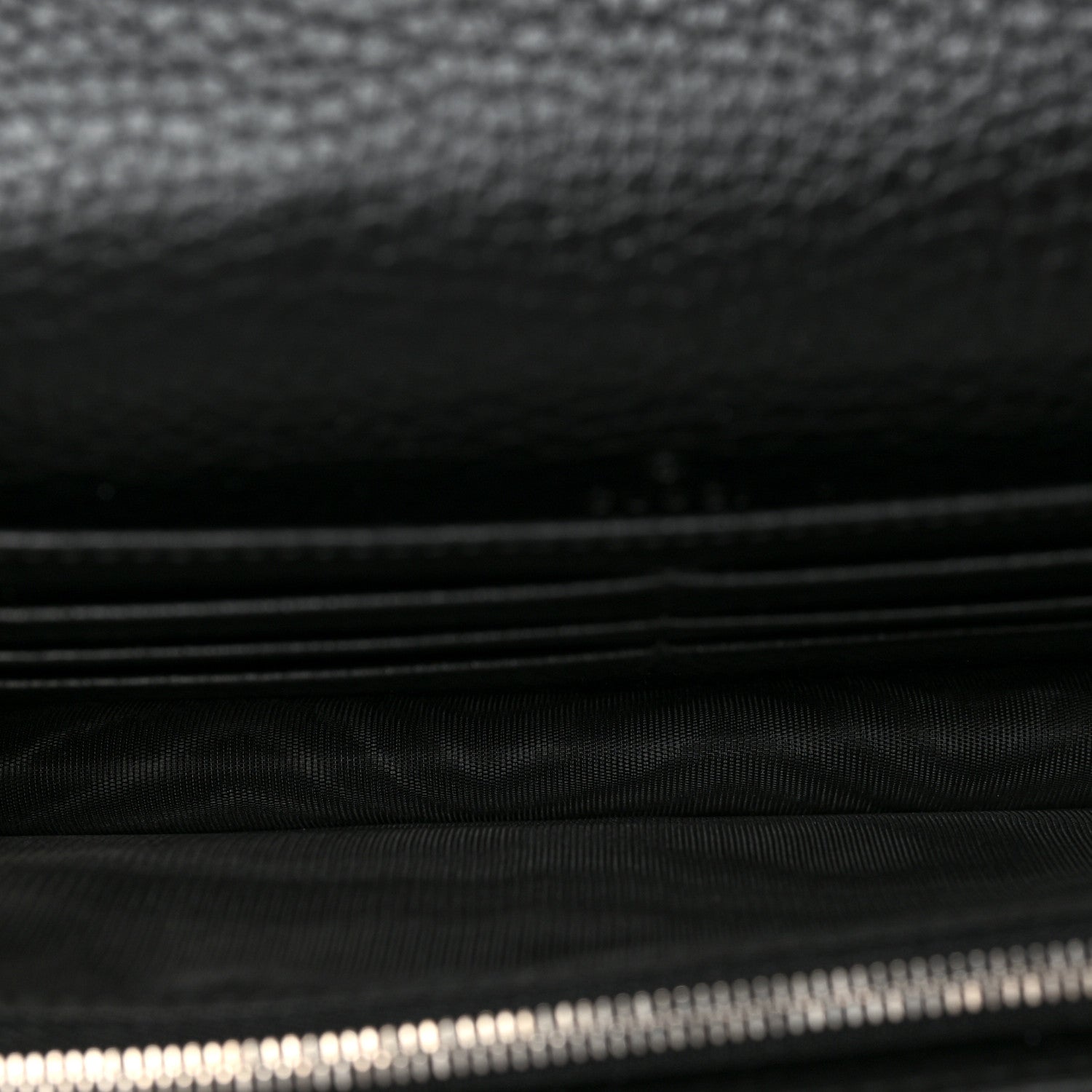 Gucci Dollar Calfskin Enamel Monochrome Mini GG Marmont Chain Wallet Black 5 of 9