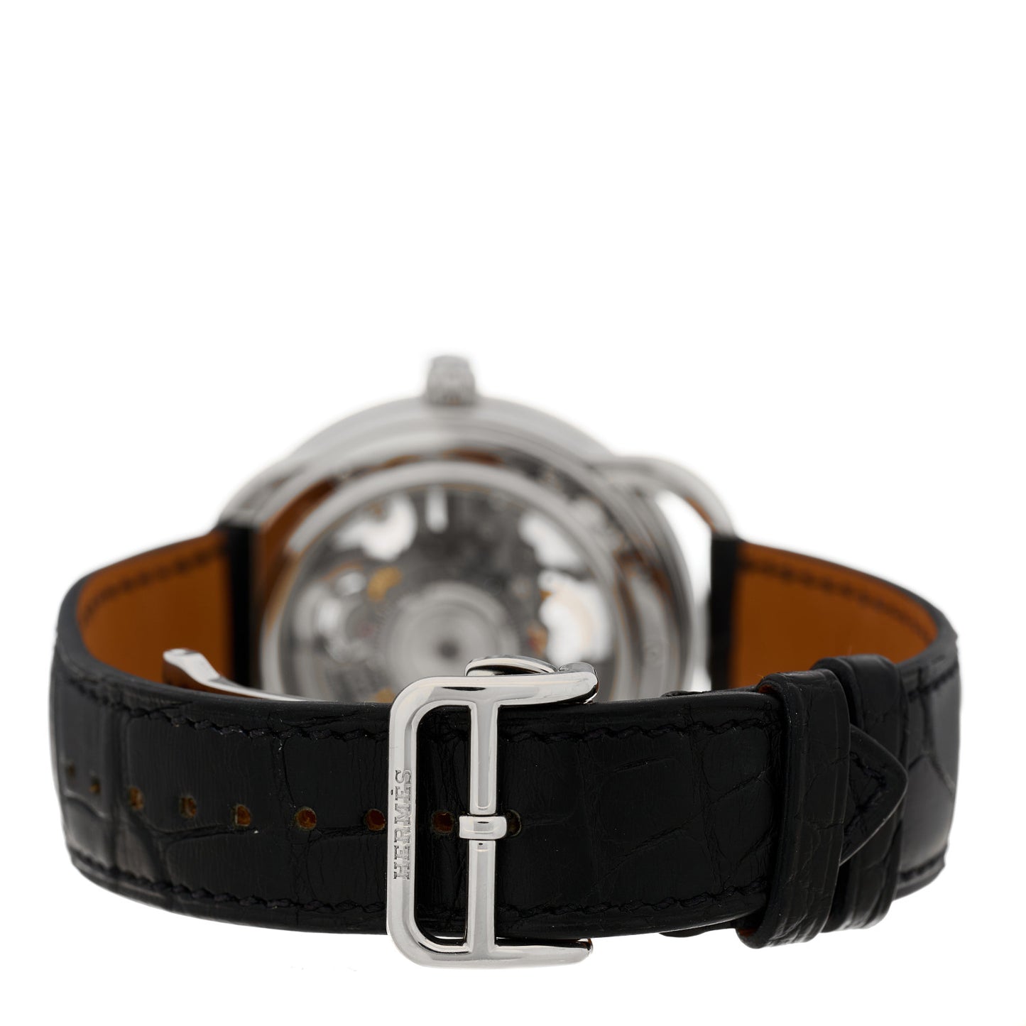 Stainless Steel Alligator 40mm Arceau Squelette Automatic Watch Noir