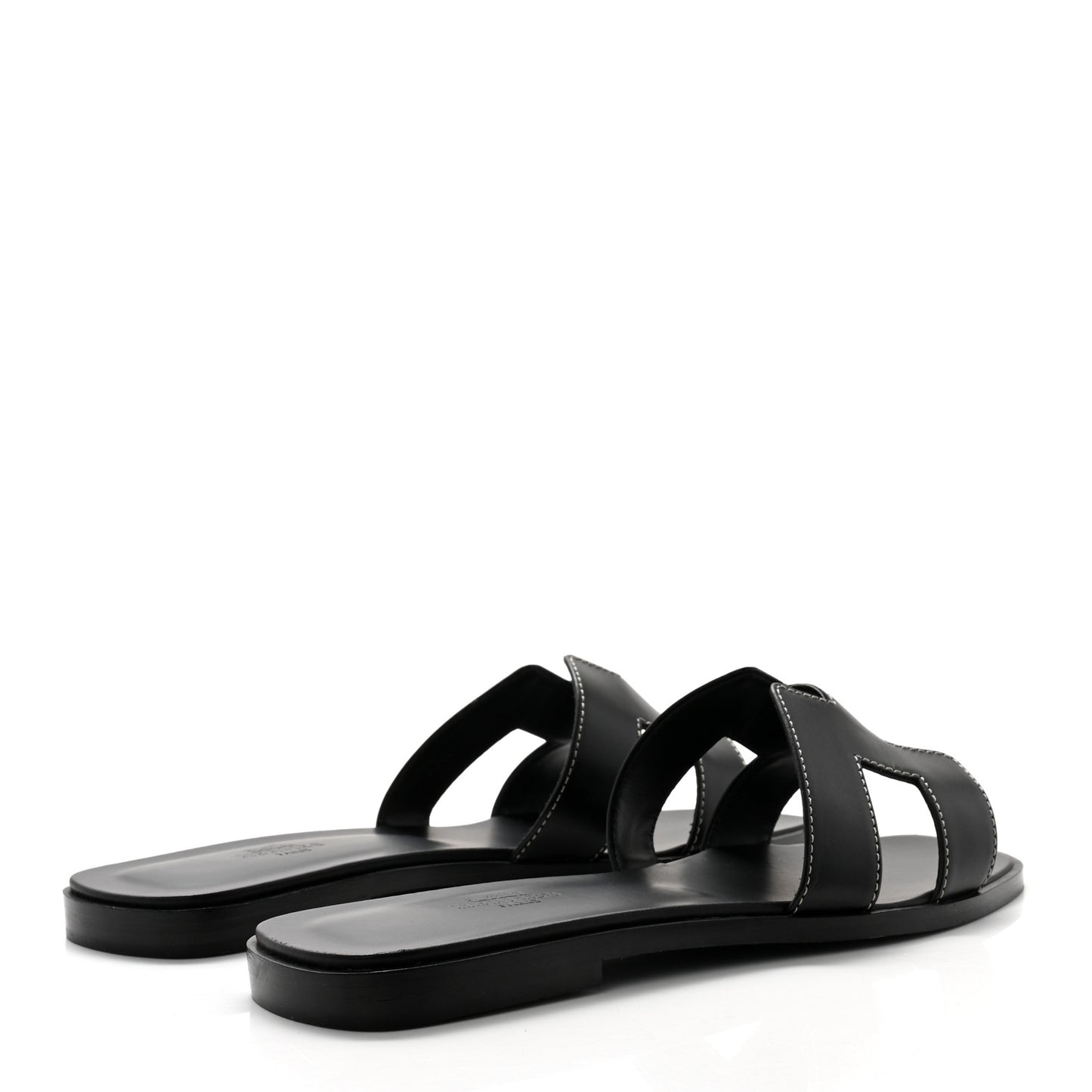 Box Calfskin Oran Sandals 39 Black