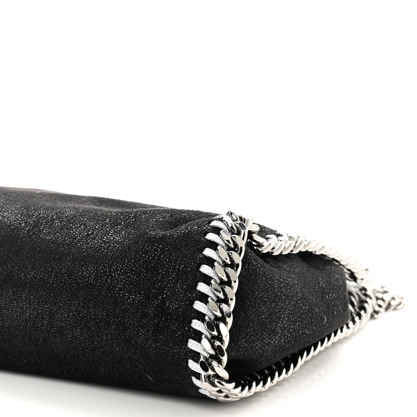 Shaggy Deer Mini Falabella Fold Over Tote Black