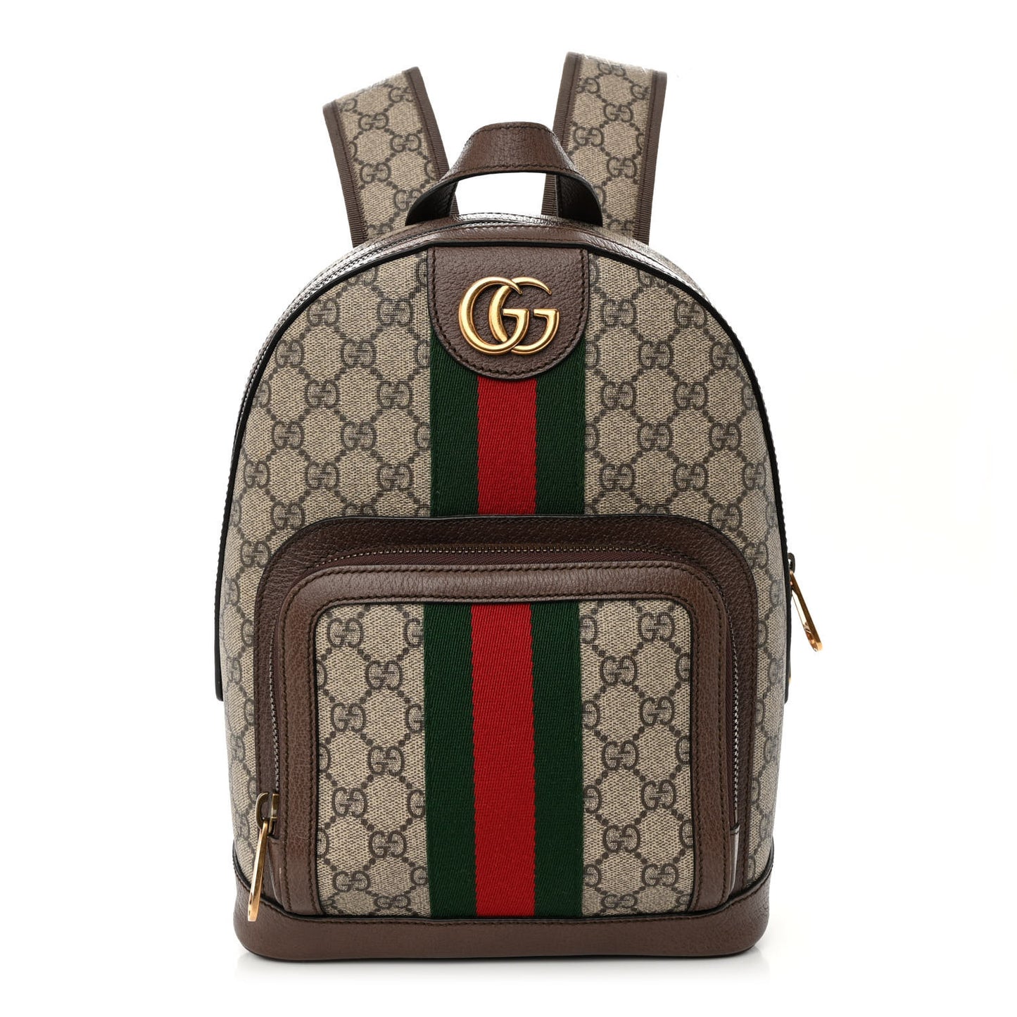 GG Supreme Monogram Calfskin Web Small Ophidia Day Backpack Beige Ebony New Acero