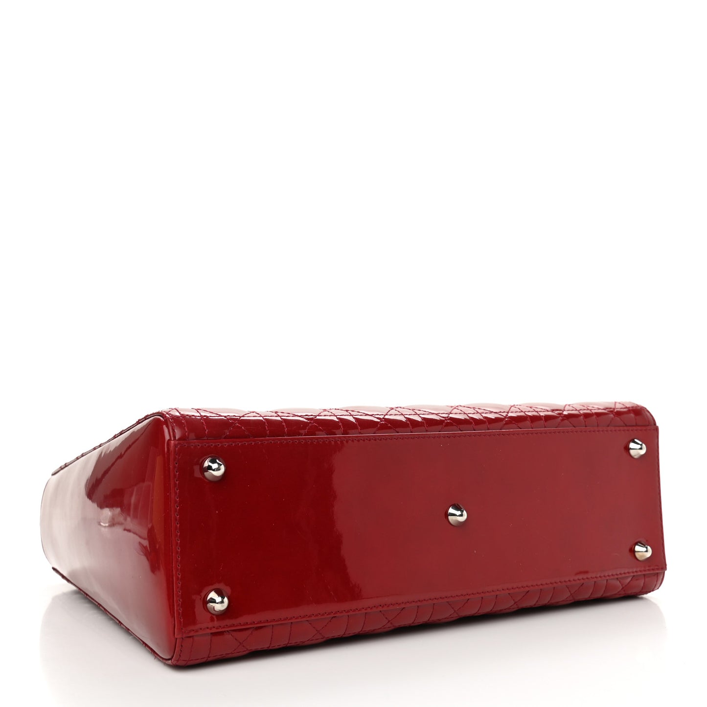 Patent Cannage Large Lady Dior Red