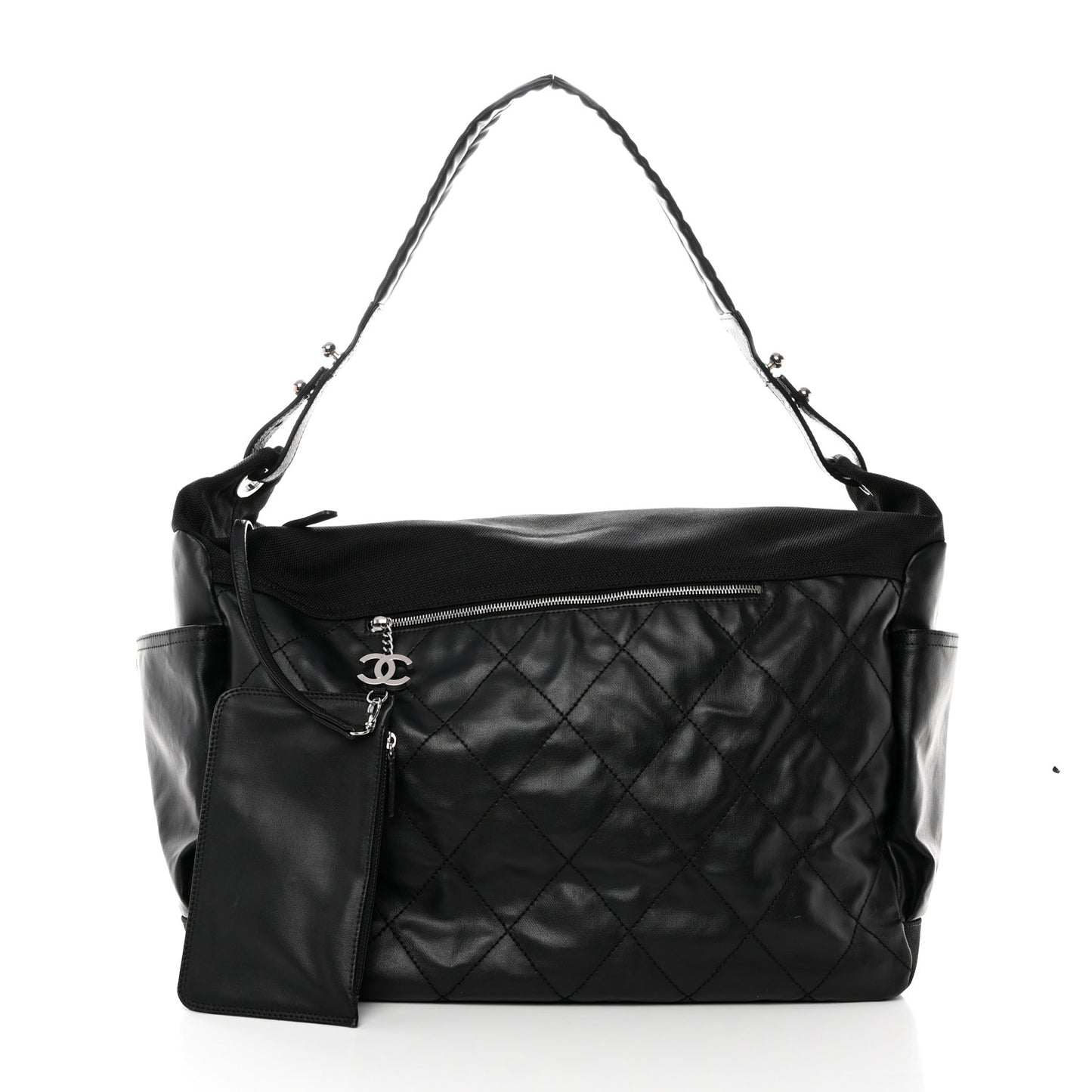 Coated Canvas Paris Biarritz XL Travel Bag Black