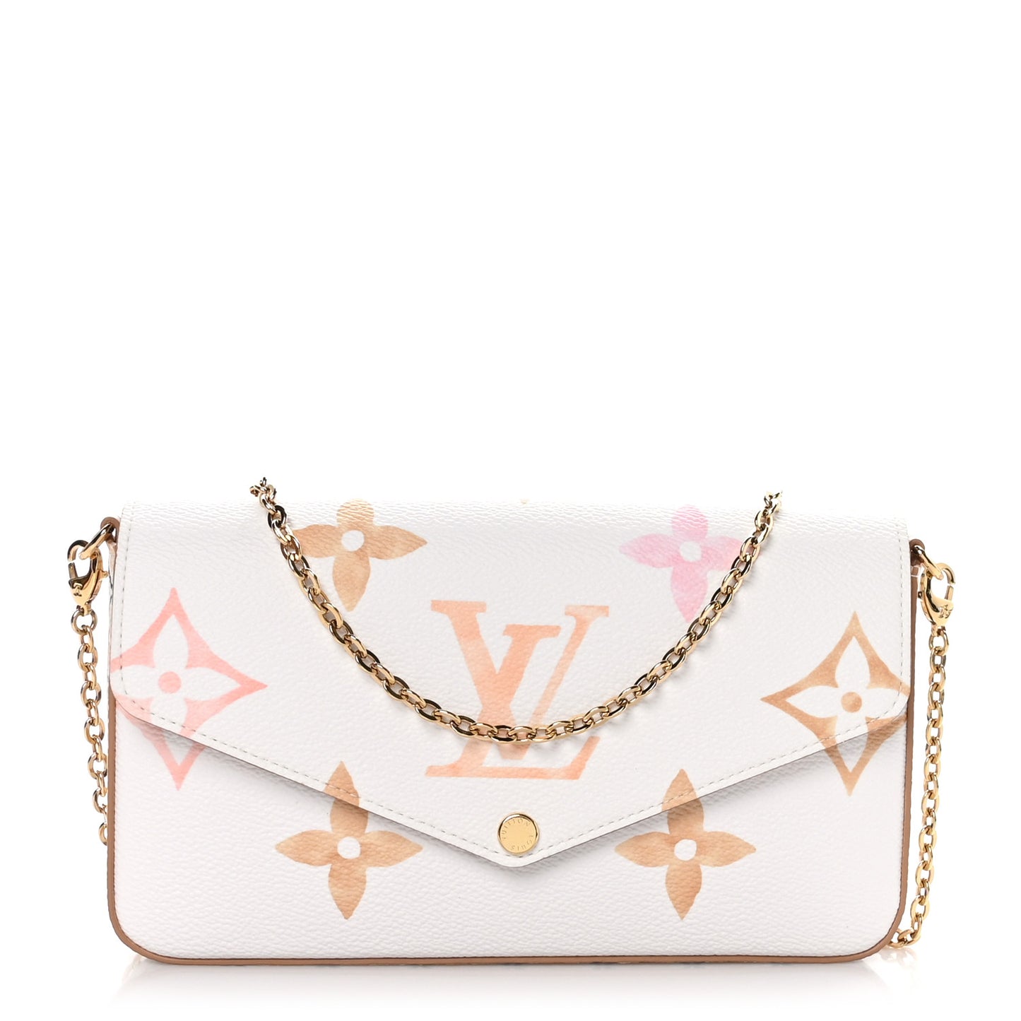Monogram Giant By The Pool 2.0 Felicie Pochette Chain Wallet Beige