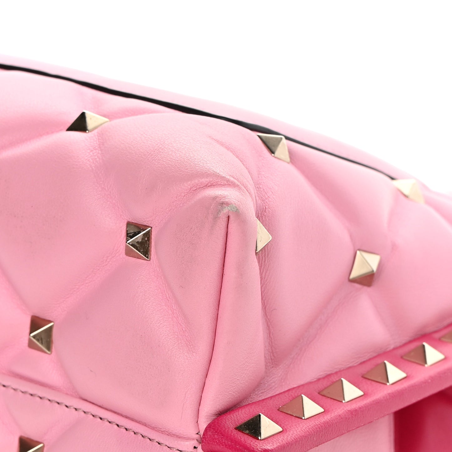 Nappa Medium Candystud Top Handle Bag Absolute Disco Pink