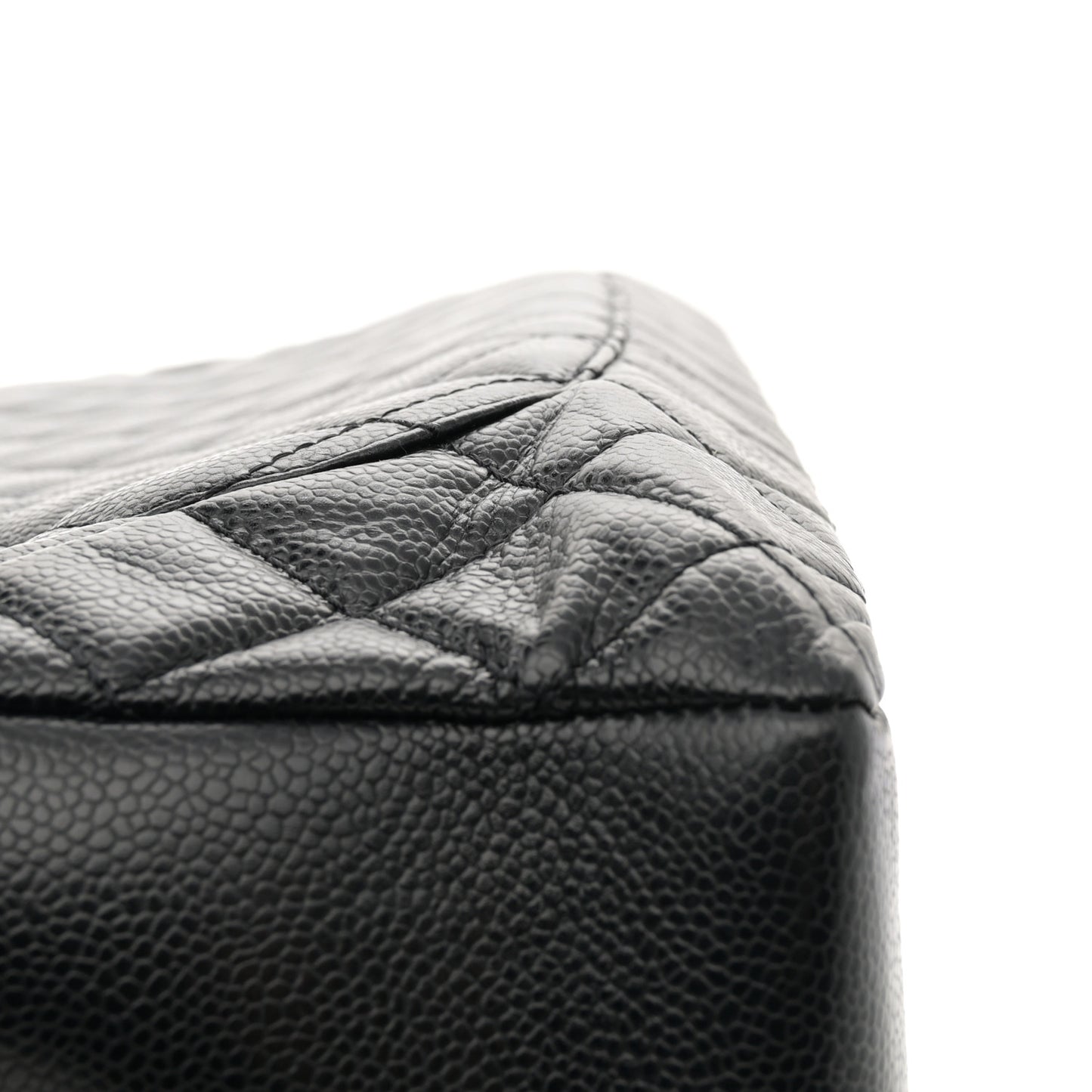 Caviar Quilted Grand Shopping Tote GST Black