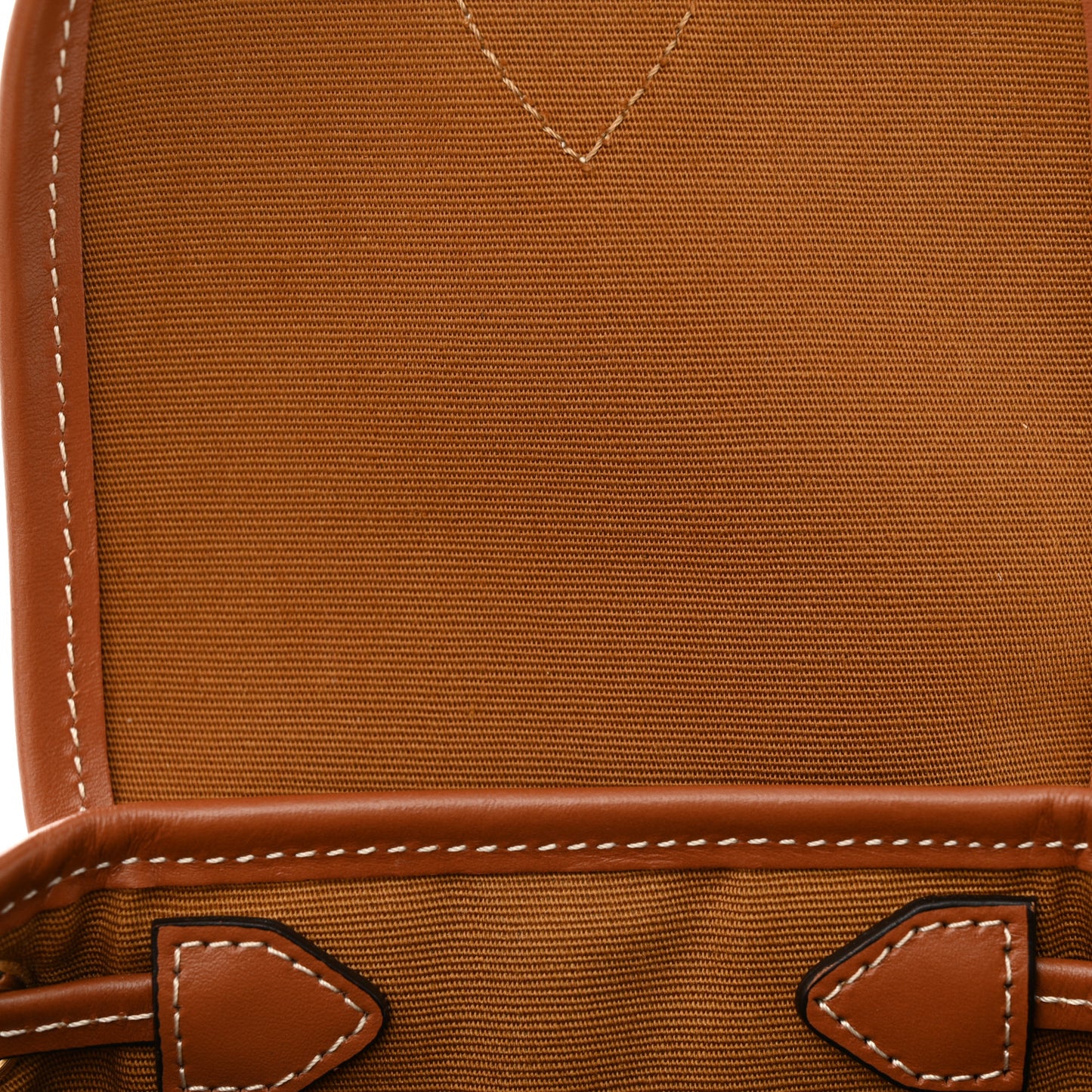 Triomphe Canvas Calfskin Mini Folco Backpack White