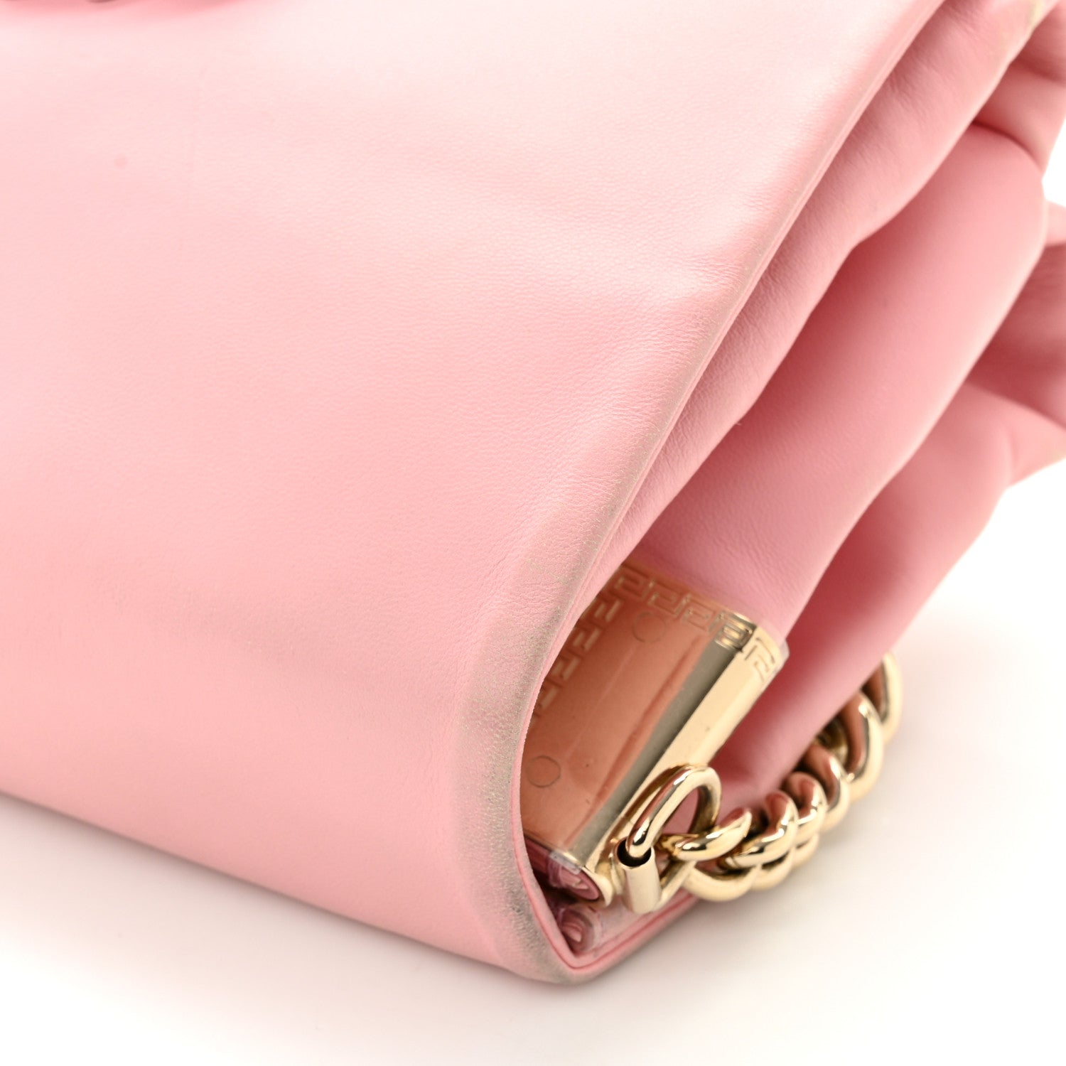 Versace Nappa Palazzo Sultan Shoulder Bag Pink 10 of 10
