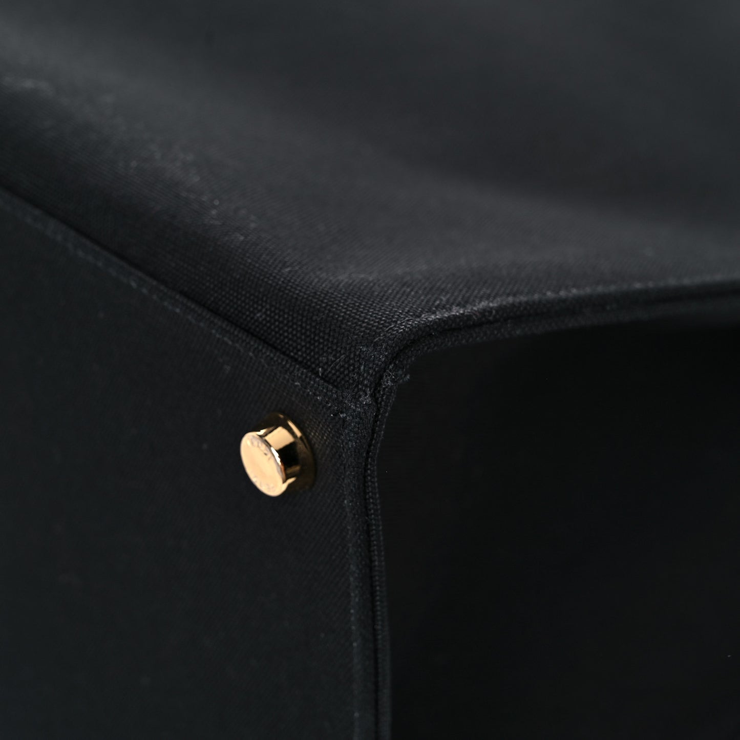 X VERSACE Canvas Fendace Logo Large Shopping Tote Black