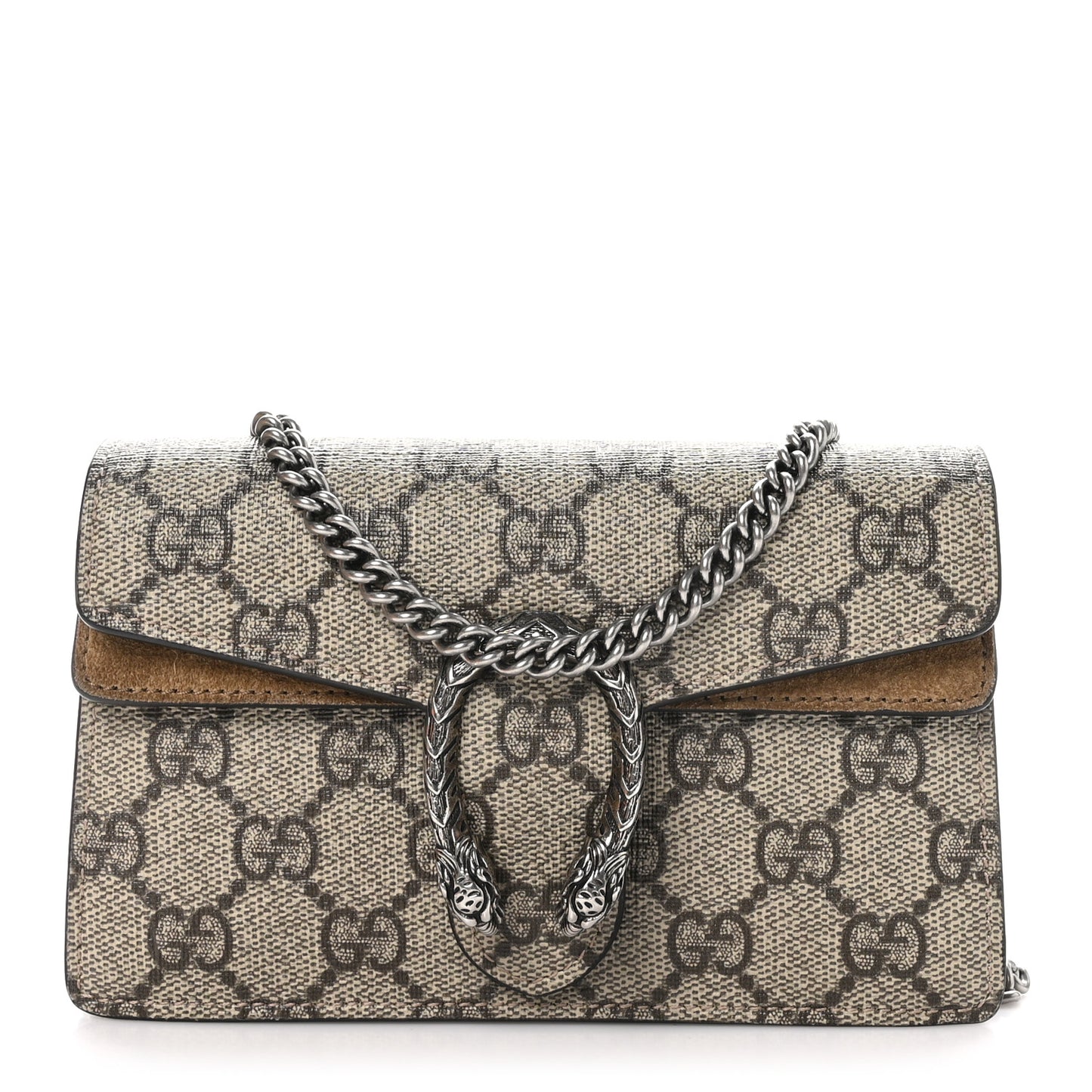 GG Supreme Monogram Super Mini Dionysus Shoulder Bag Taupe