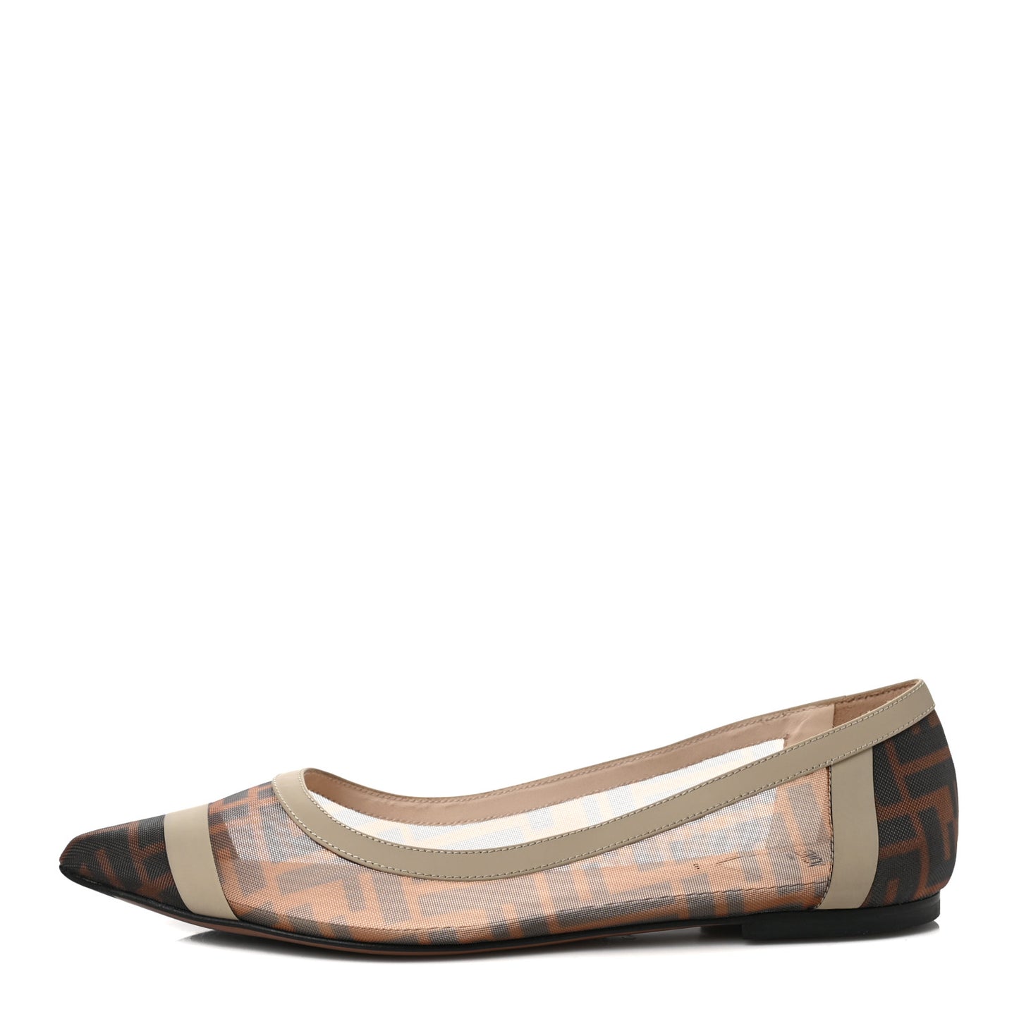 Mesh FF Skimmer Ballerina Flats 40 Tobacco Moro Black