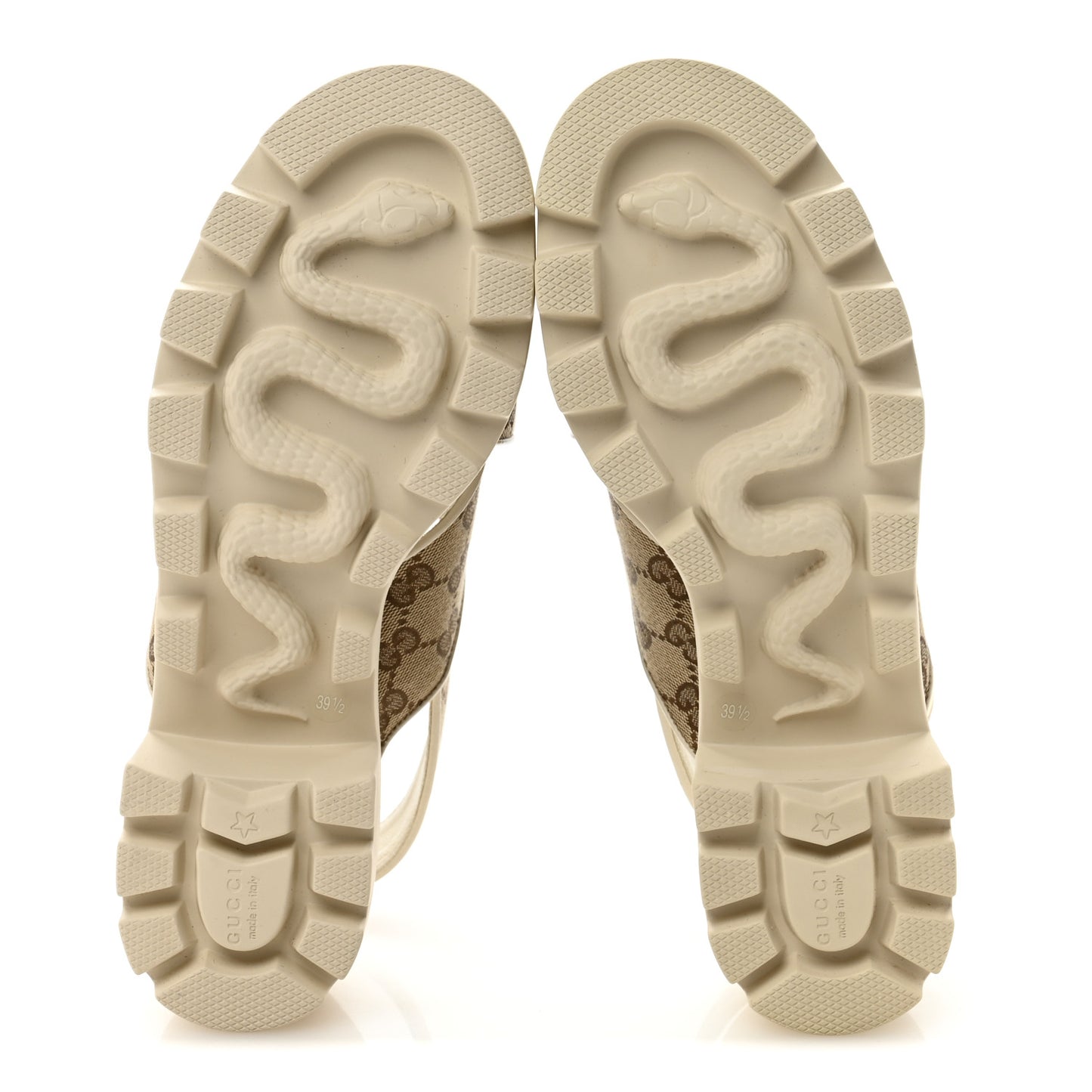 Monogram Granada Kid Trip 40/72mm Lug Sole Sandals 39.5 Beige Ebony Mystic White