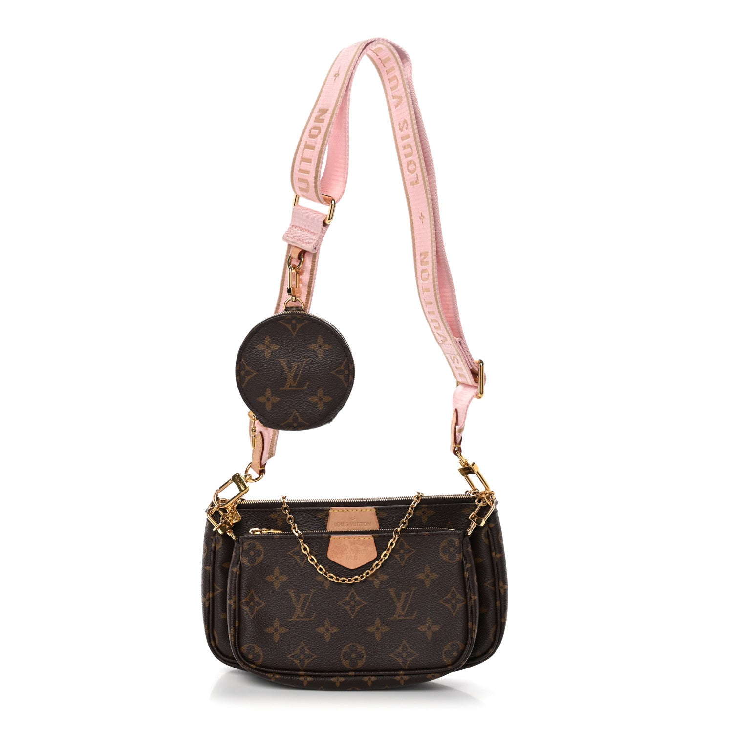 Louis Vuitton Monogram Multi Pochette Accessories Rose Clair