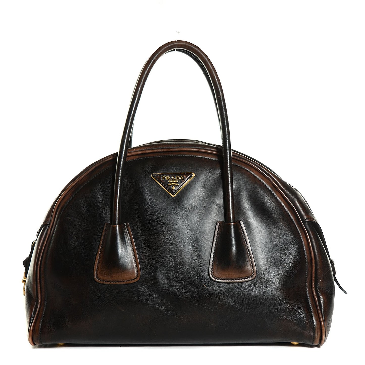 Vitello Vintage Bowling Bag Black