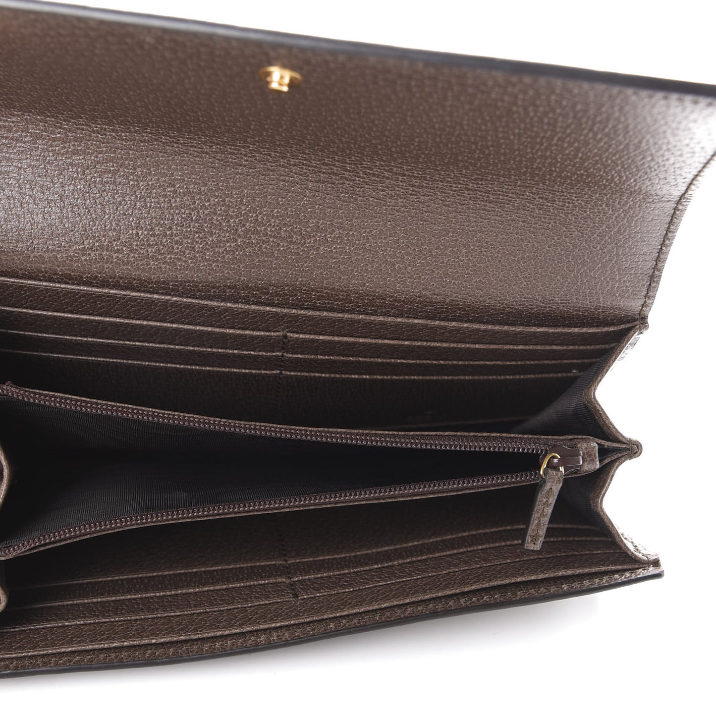GG Supreme Monogram Web Ophidia Continental Wallet Brown
