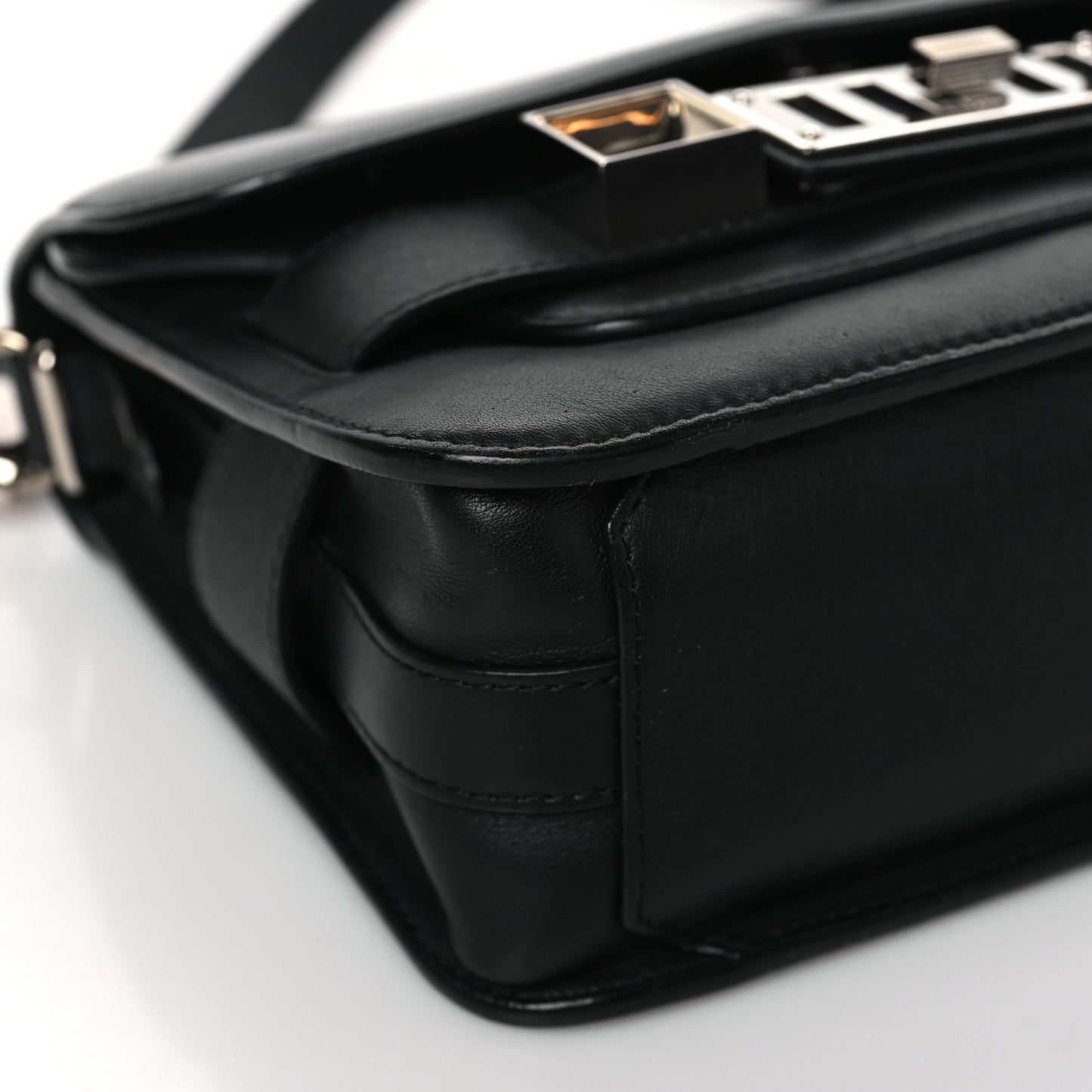 Calfskin Mini PS11 Classic Shoulder Bag Black
