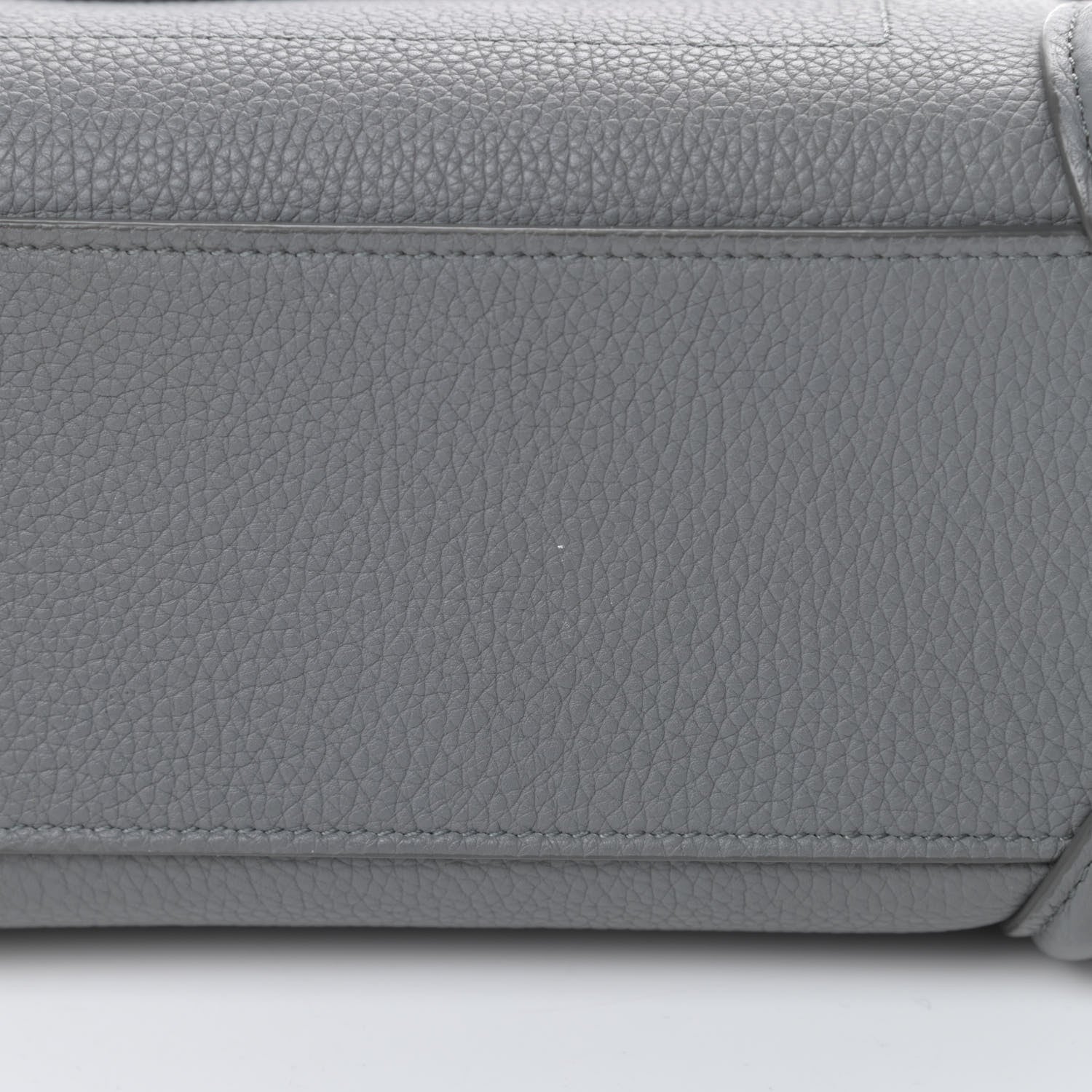 Celine Drummed Calfskin Nano Luggage Kohl 11 of 12
