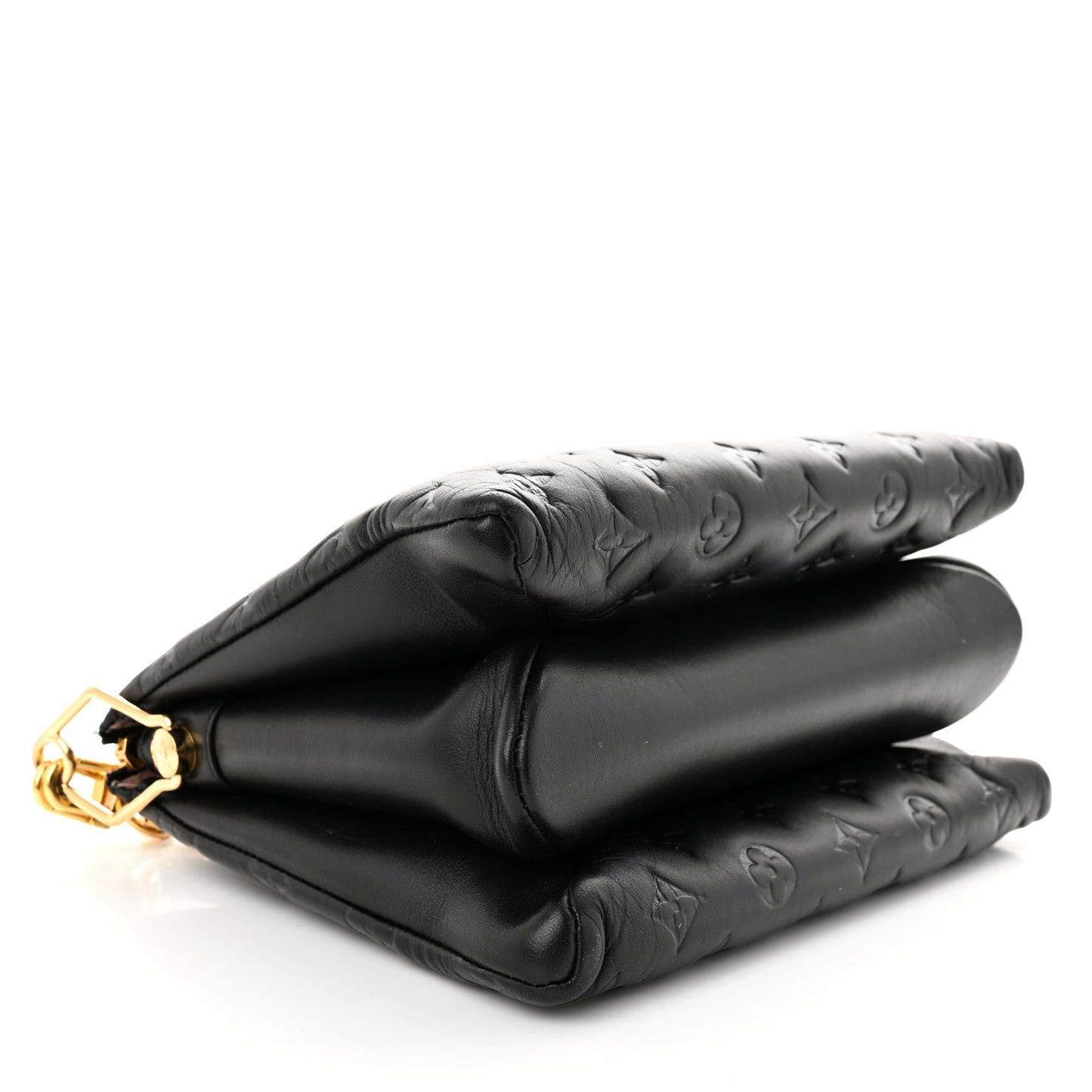 Lambskin Embossed Monogram Coussin PM Black