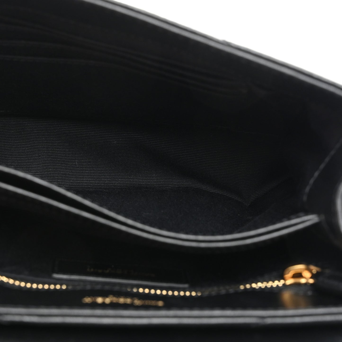 Calfskin Y Quilted Monogram Toy Loulou Crossbody Bag Black