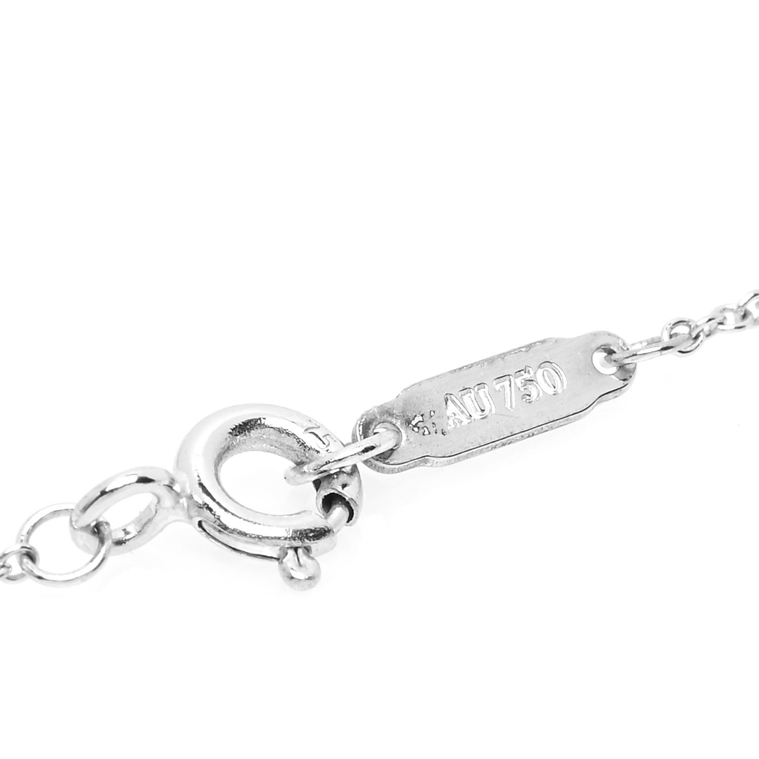 Tiffany 18K White Gold Diamond Medium Cross Pendant Necklace 6 of 6