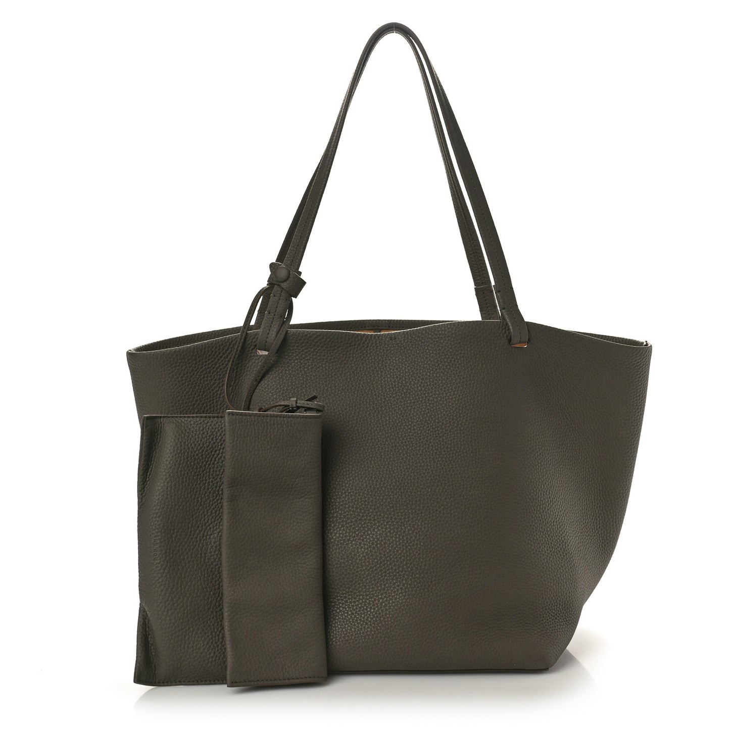 Grained Calfskin Park Tote Three Elephant