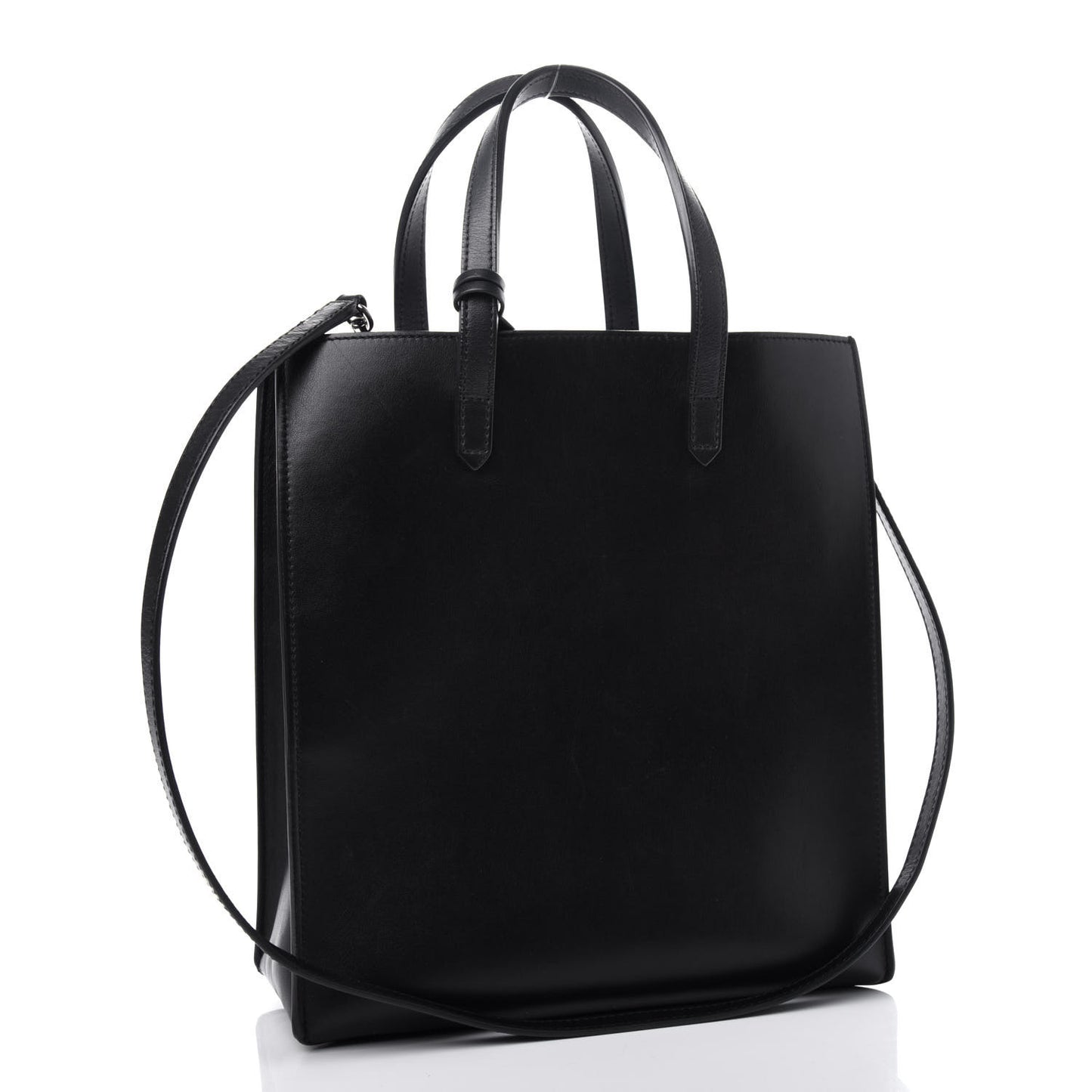 Calfskin Bambi Print Medium Stargate Shopper Tote Black