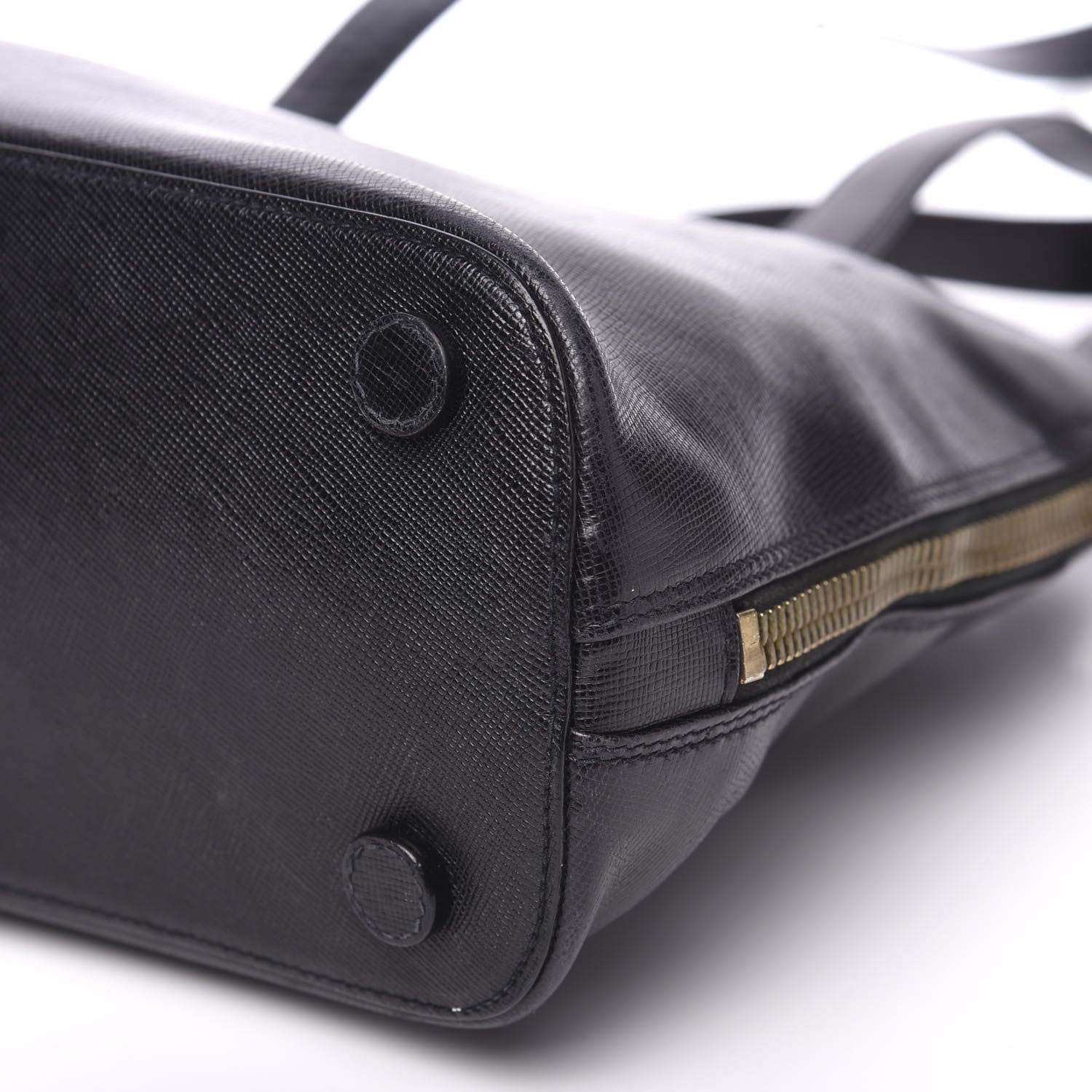 Prada Saffiano Top Handle Dome Satchel Black 9 of 11