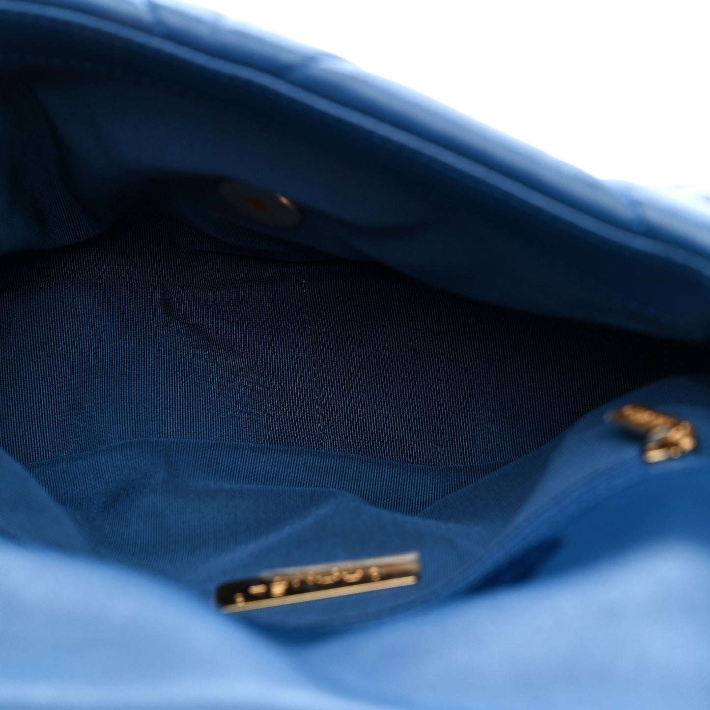Lambskin Quilted Medium Chanel 19 Flap Blue