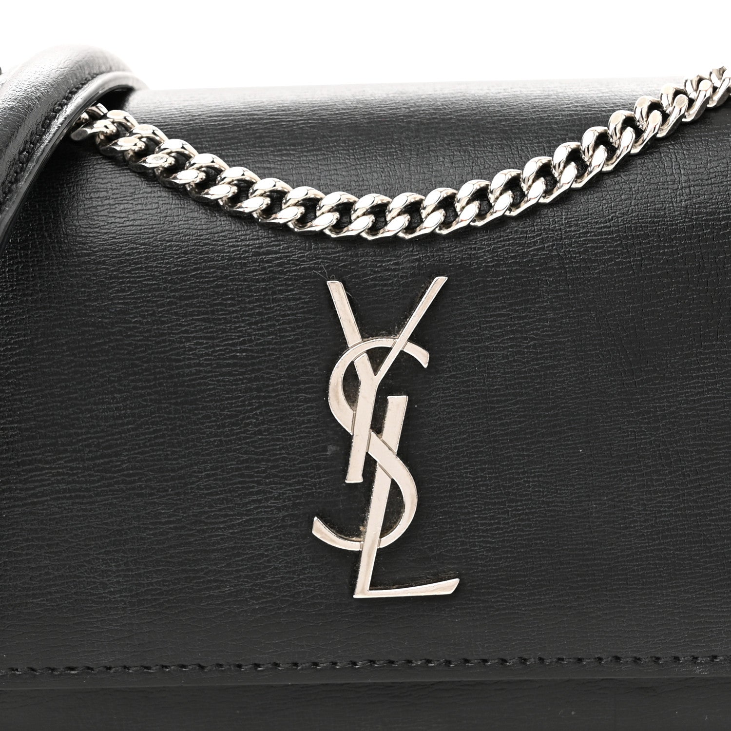 Saint Laurent Calfskin Monogram Sunset Chain Wallet Black 7 of 10