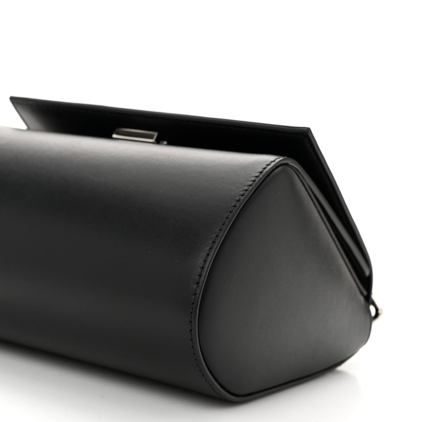 Calfskin Mini Pandora Box Logo Strap Crossbody Bag Black