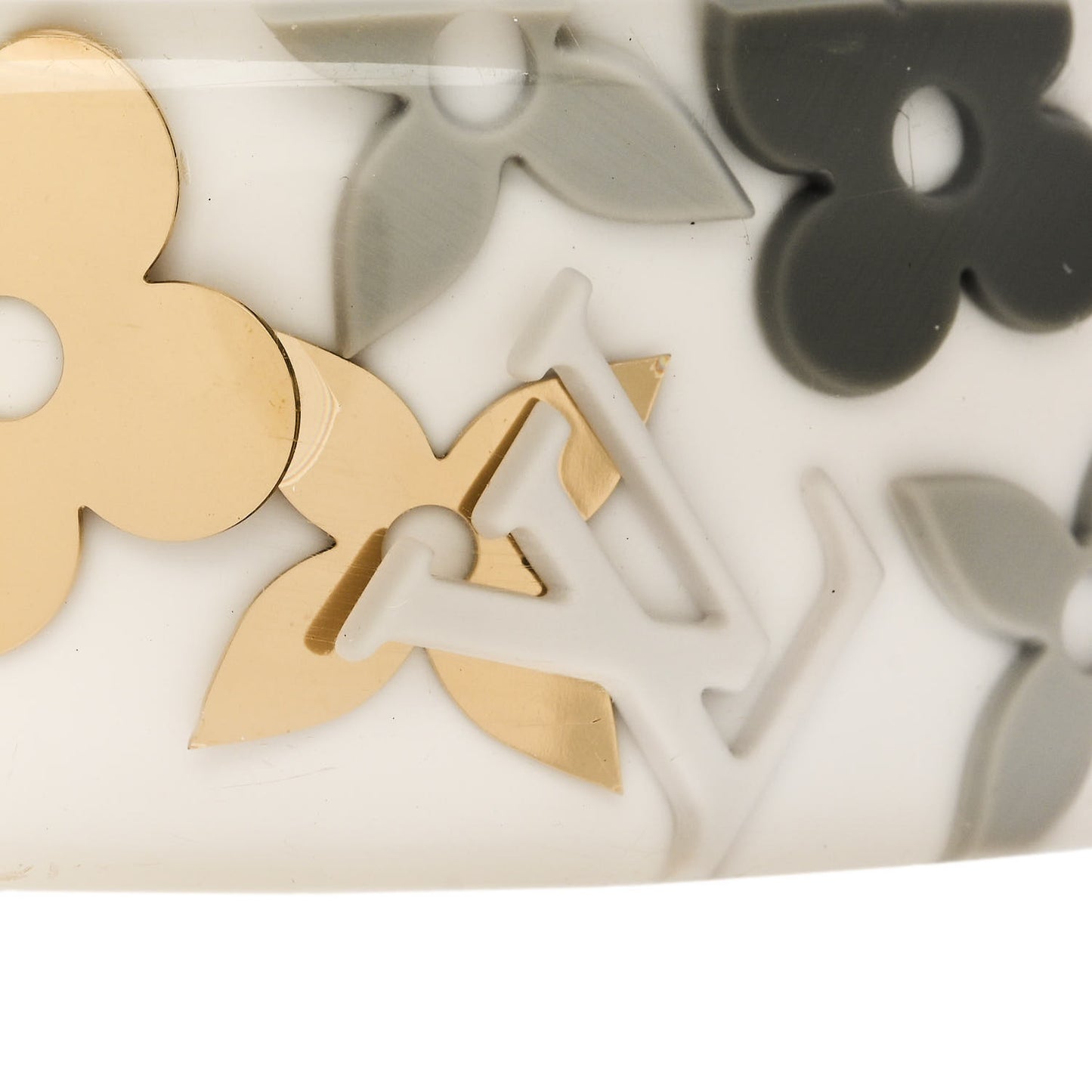Resin Monogram Farandole Bracelet Grey