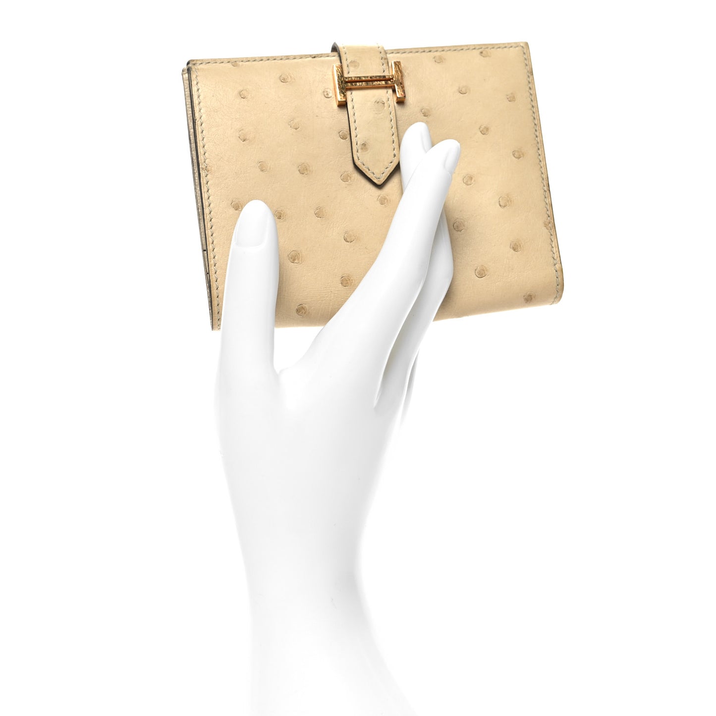 Ostrich Bearn Compact Wallet Trench