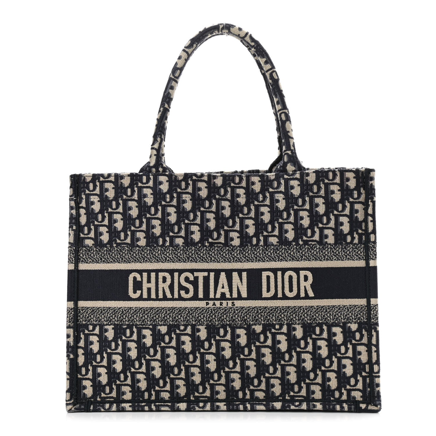 Christian Dior Oblique Medium Book Tote Blue Multicolor 1 of 12