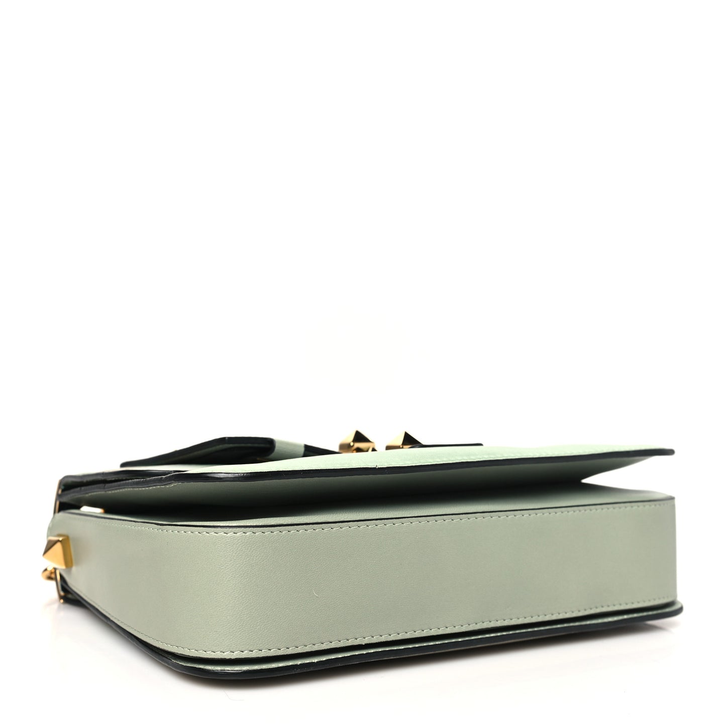 Nappa Striped B-Rockstud Flap Green