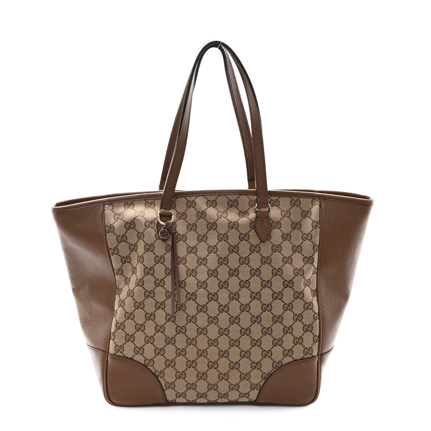 Monogram Medium Bree Zippered Tote Beige Tabacco