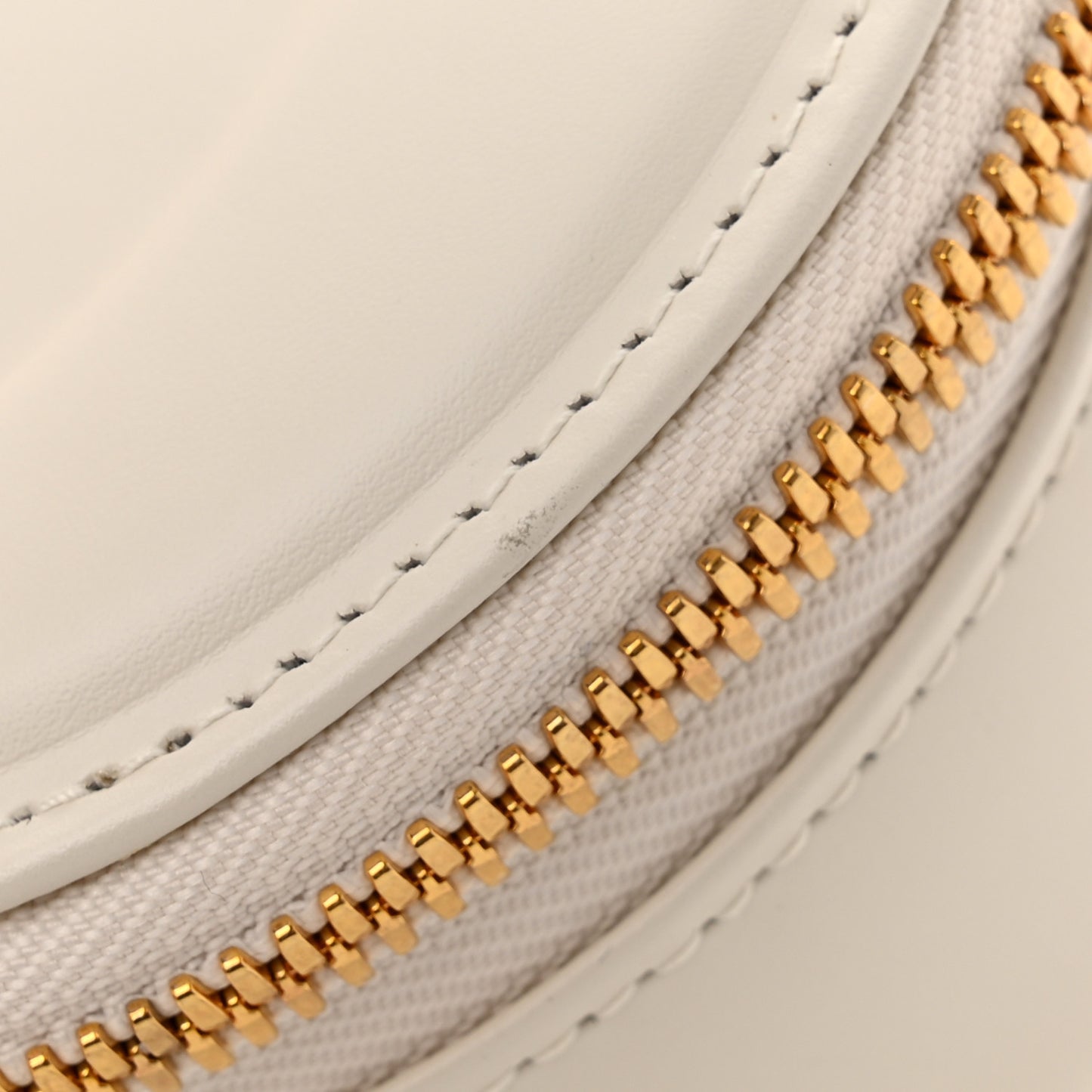 Calfskin CD Signature Oval Crossbody Camera Bag Latte