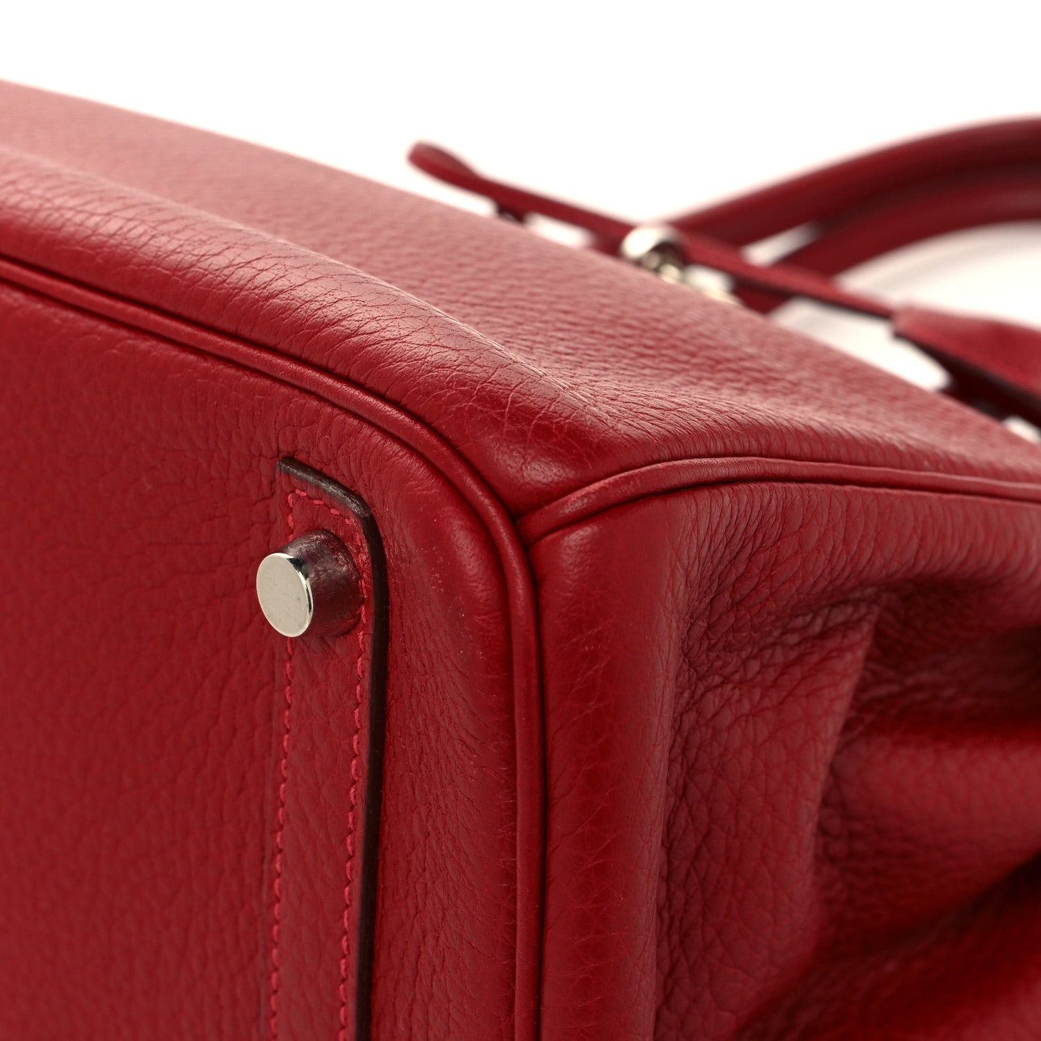 Hermes Taurillon Clemence Birkin 30 Rouge Garance 10 of 13