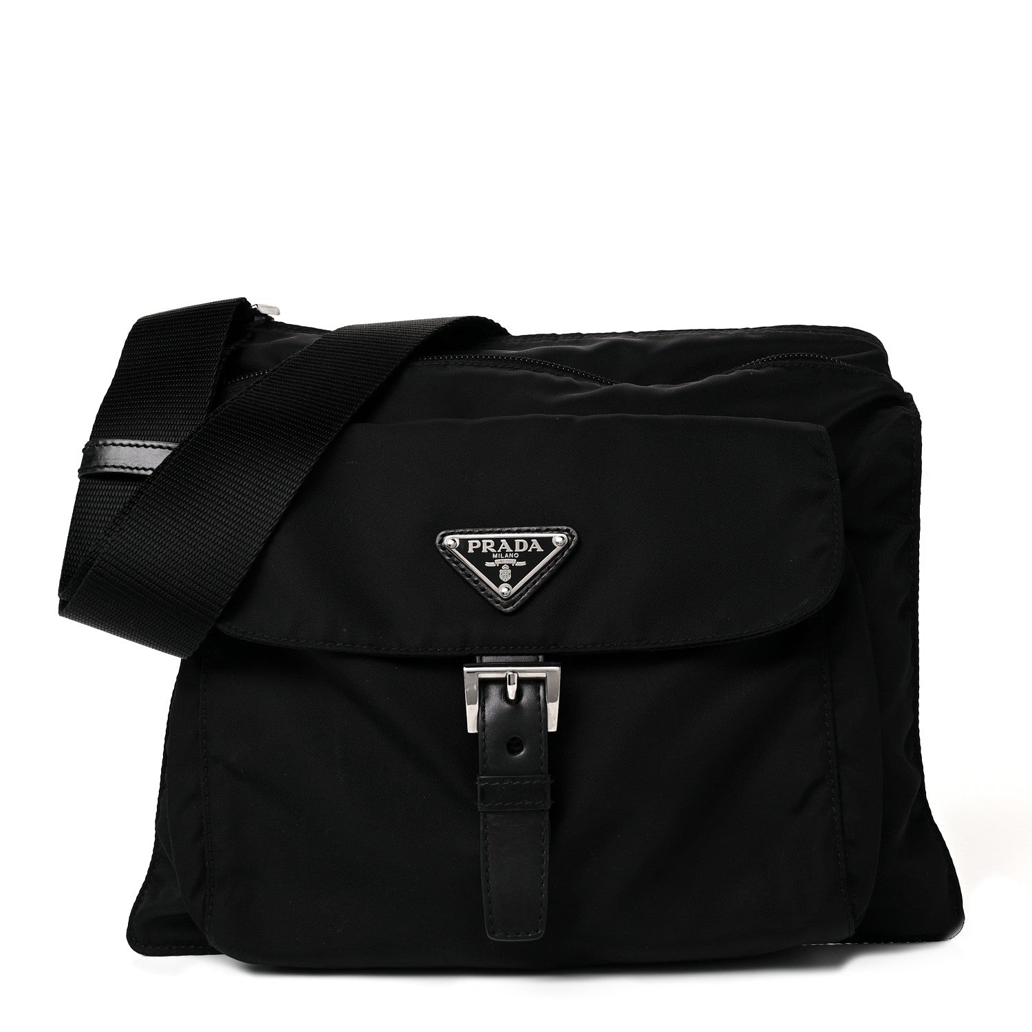 Prada Nylon Vela Messenger Bag Black 1 of 7