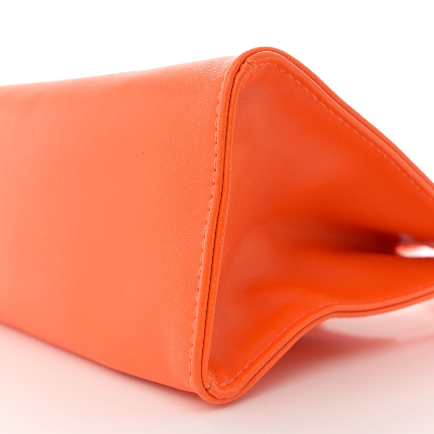 Vegan Leather Small Shopping Bag Orange