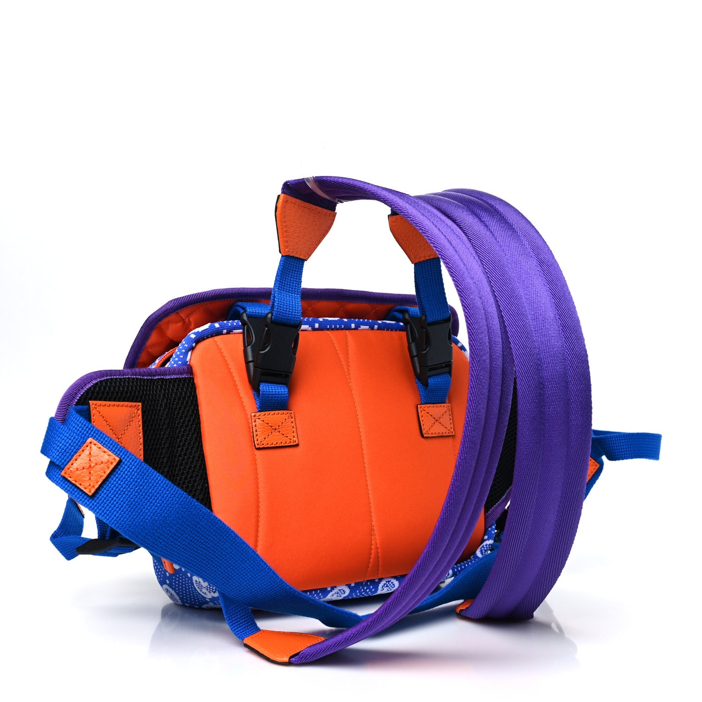 Jersey GG Monogram All Over Sporty Flap Backpack Blue Multicolor