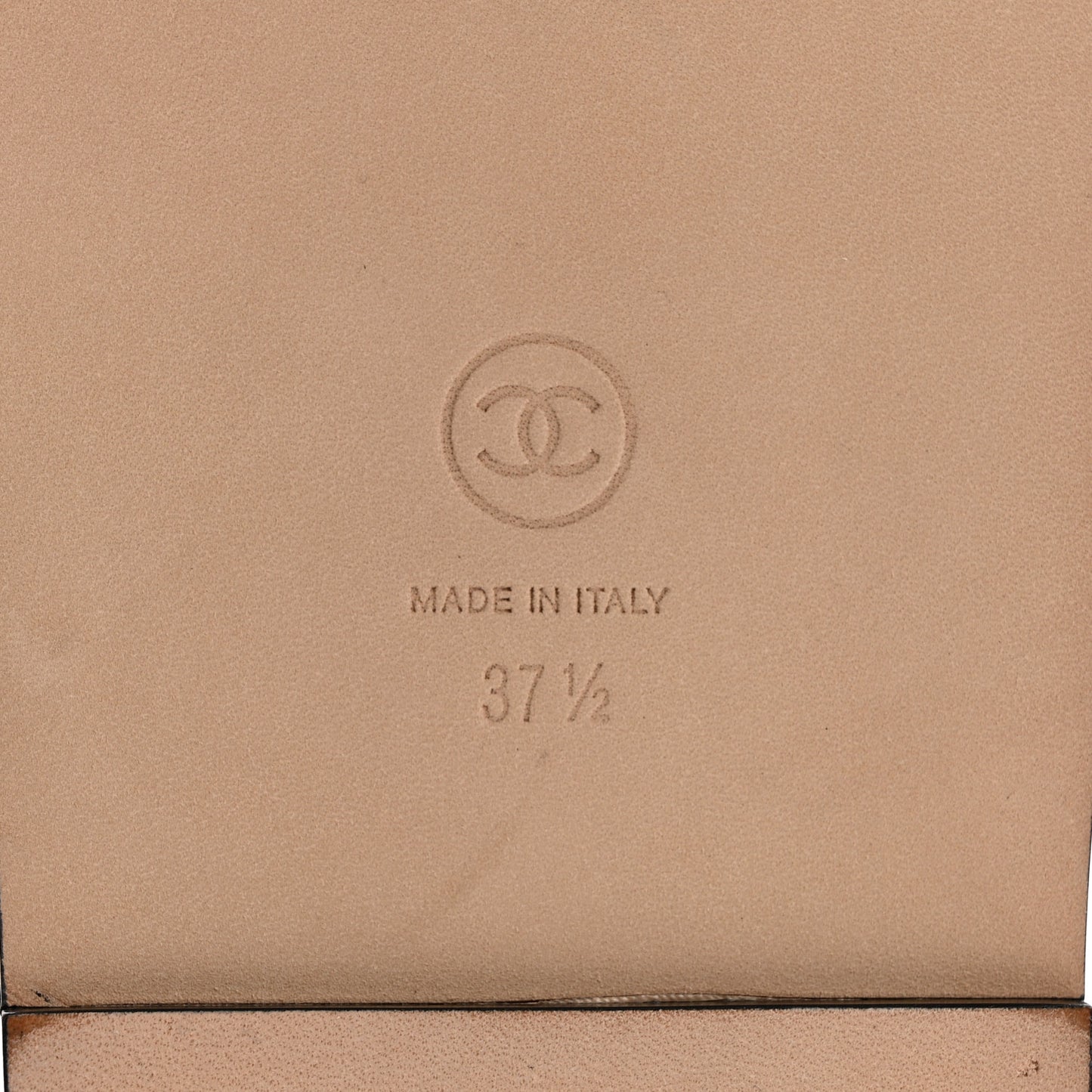 Lambskin Printed CC Velcro Dad Sandals 37.5 White Black