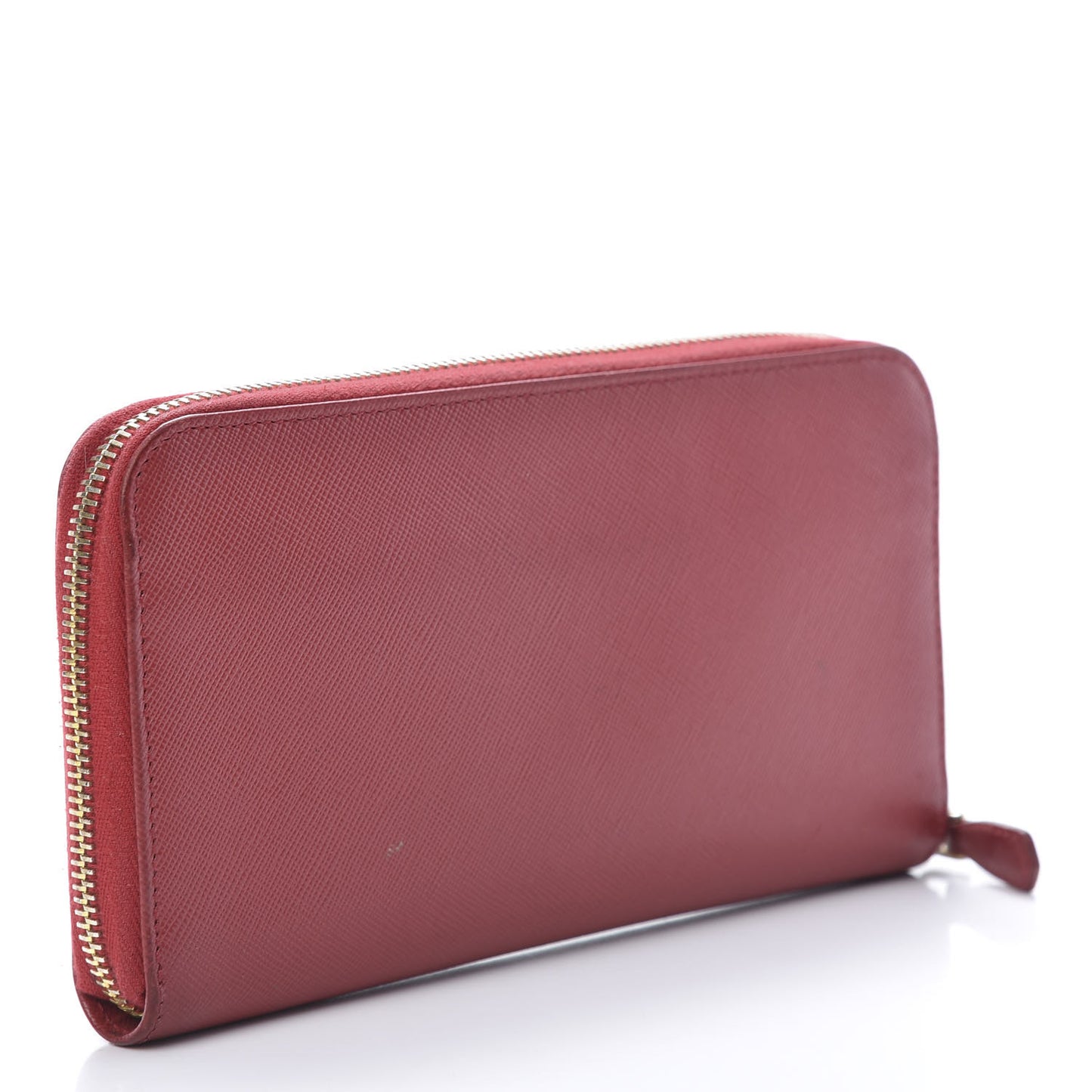 Saffiano Triangle Zip Around Wallet Fuoco