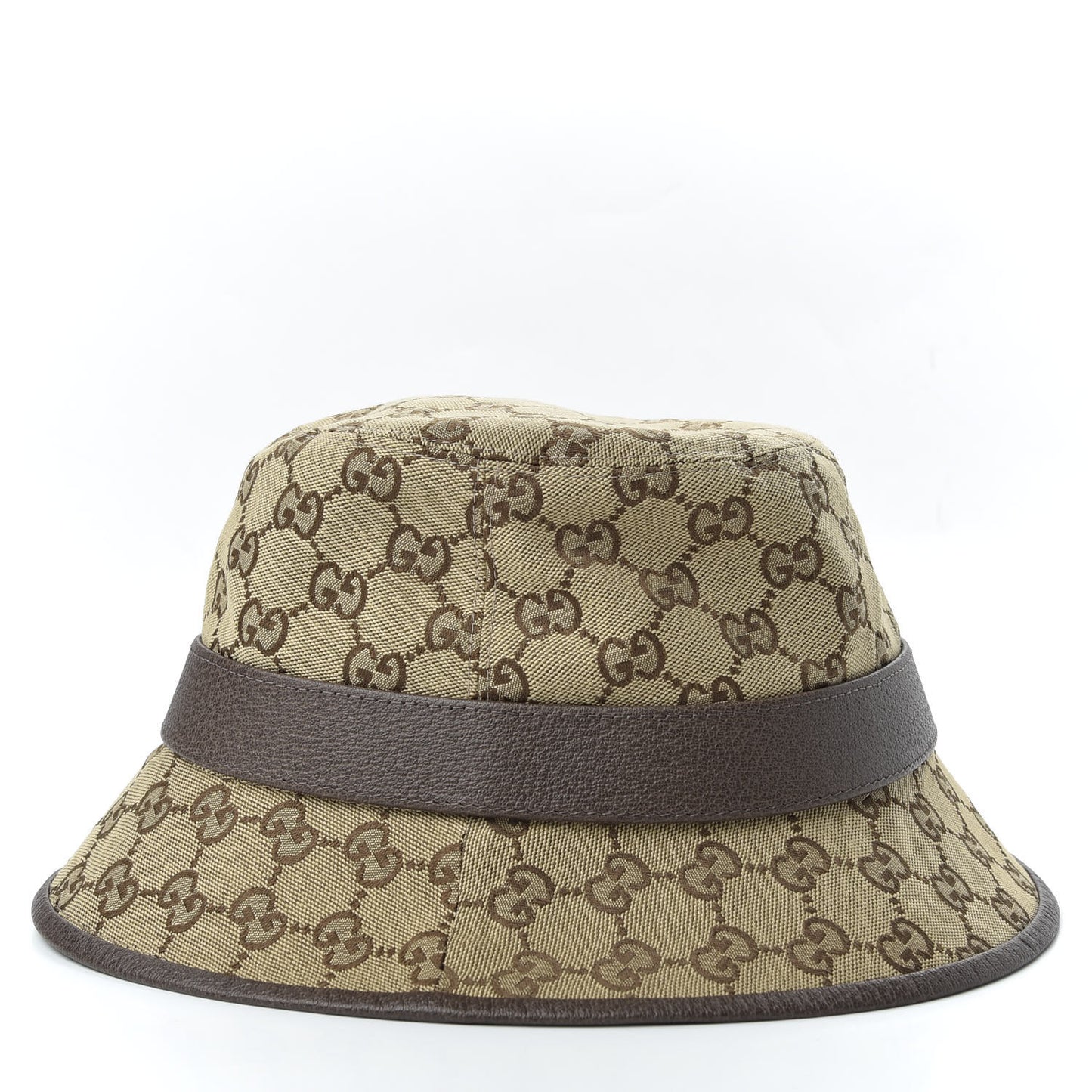 Monogram Textured Dollar Calfskin GG Jago Bucket Hat M Cacao Beige