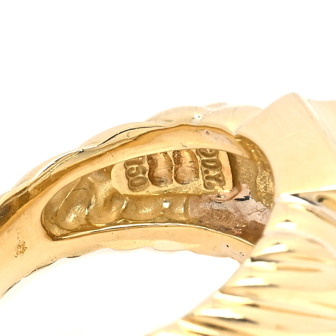 18K Yellow Gold Diamond Noblesse Ring 54 7
