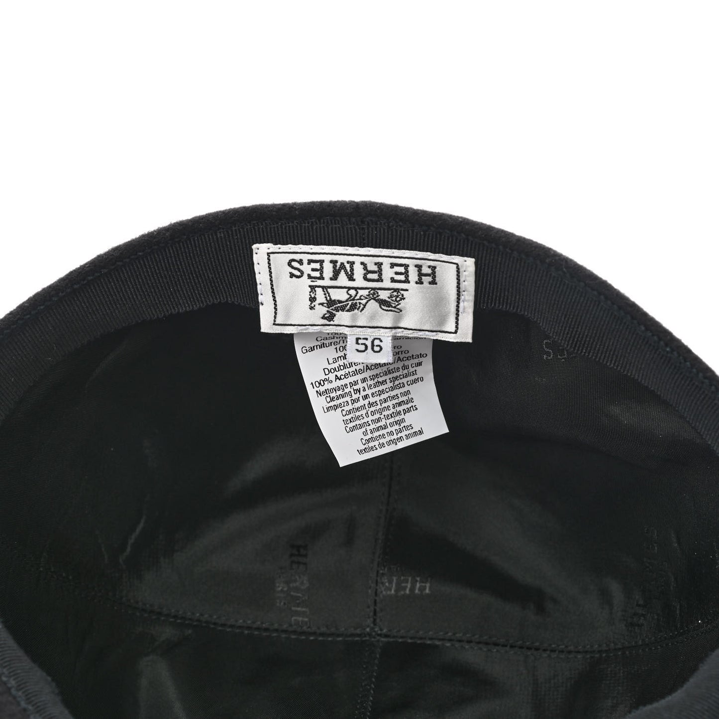 Cashmere Lambskin Cap 56 Black